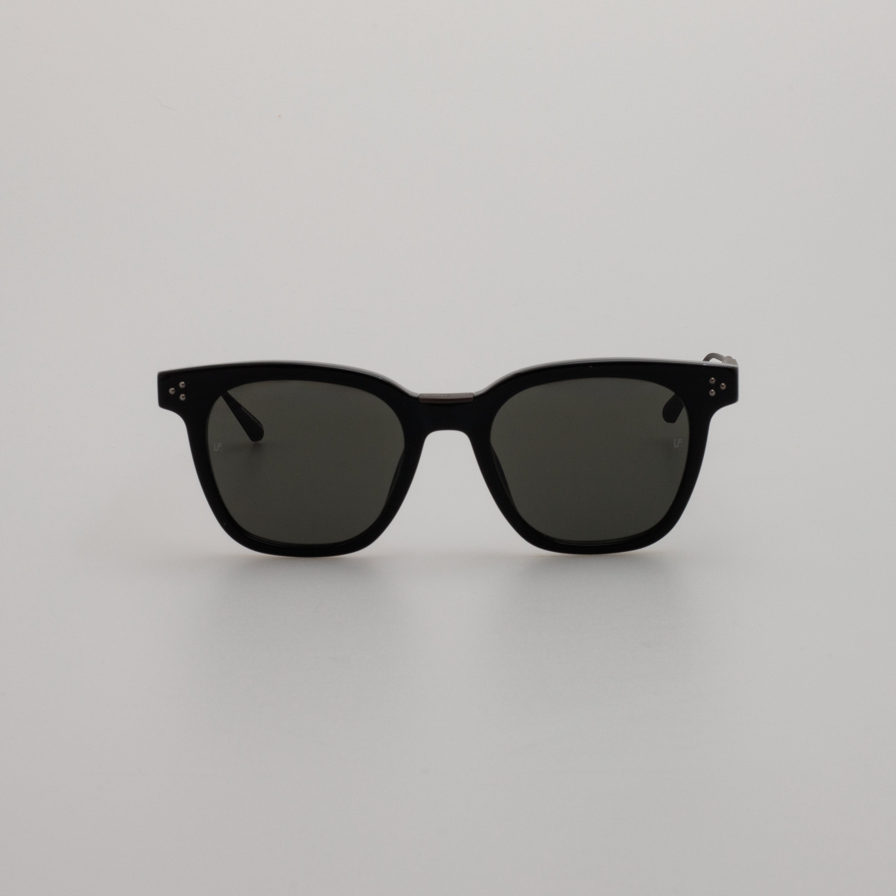 Evans Sunglasses in Black and Matt Nickel