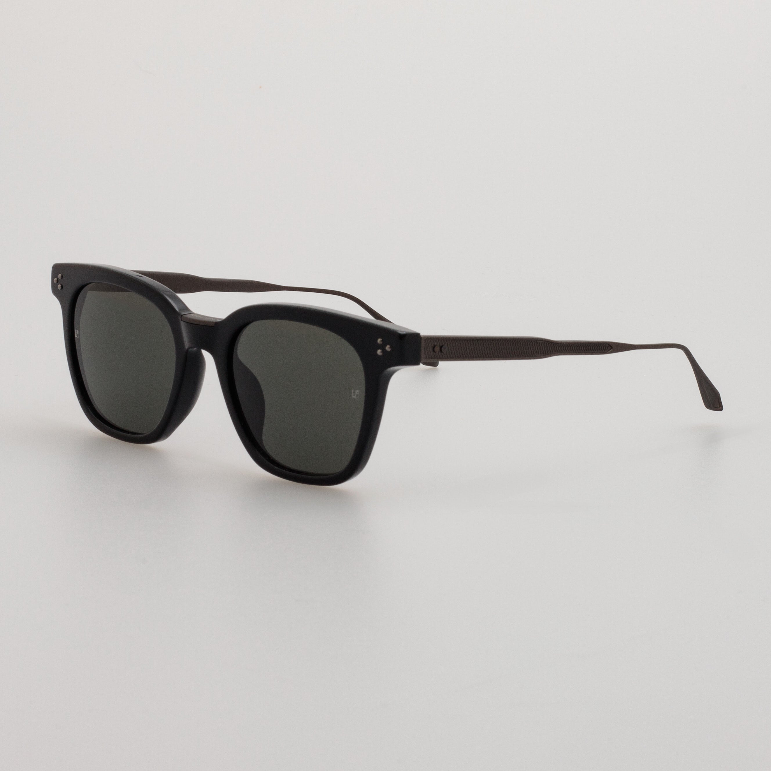 Evans Sunglasses in Black and Matt Nickel