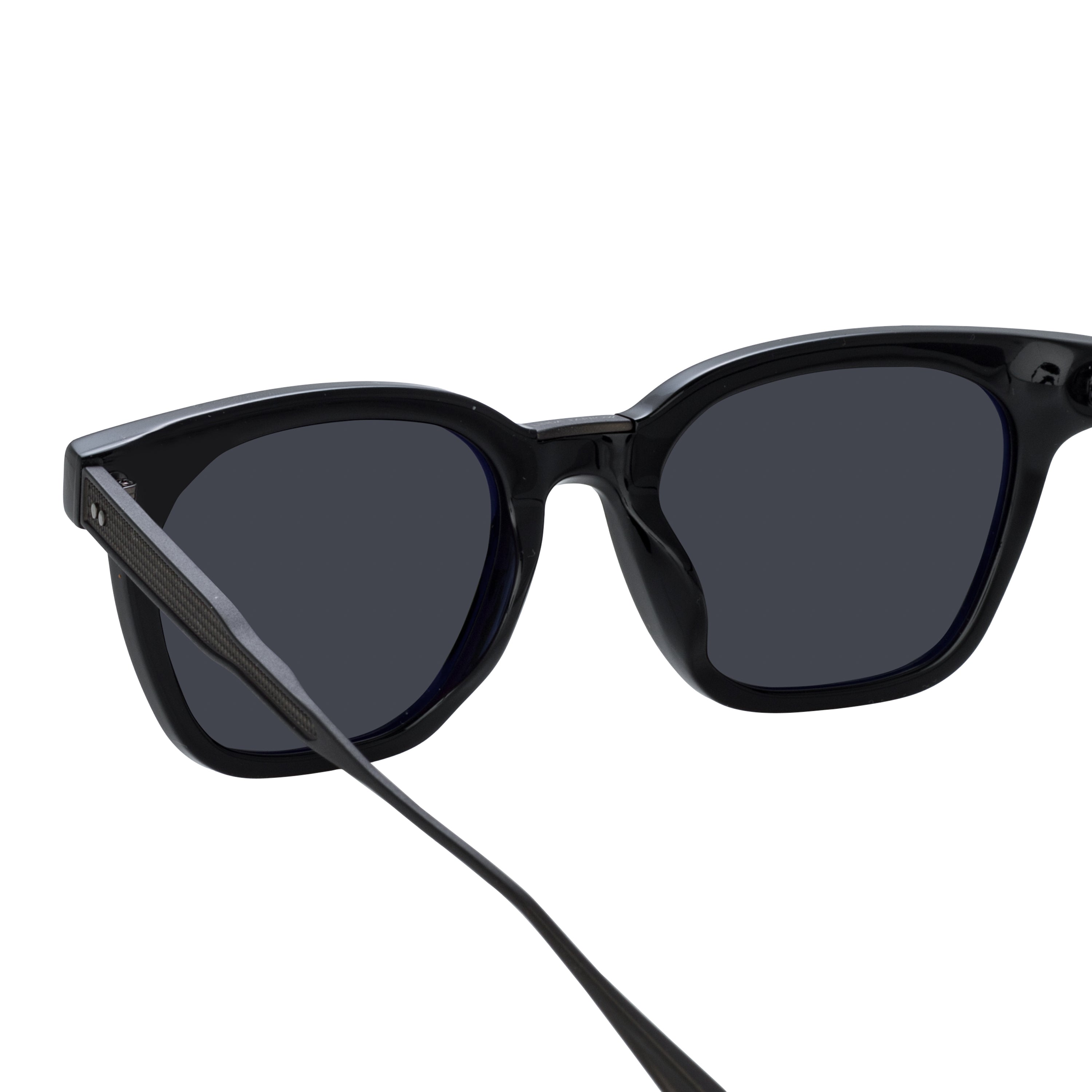 Evans Sunglasses in Black and Matt Nickel