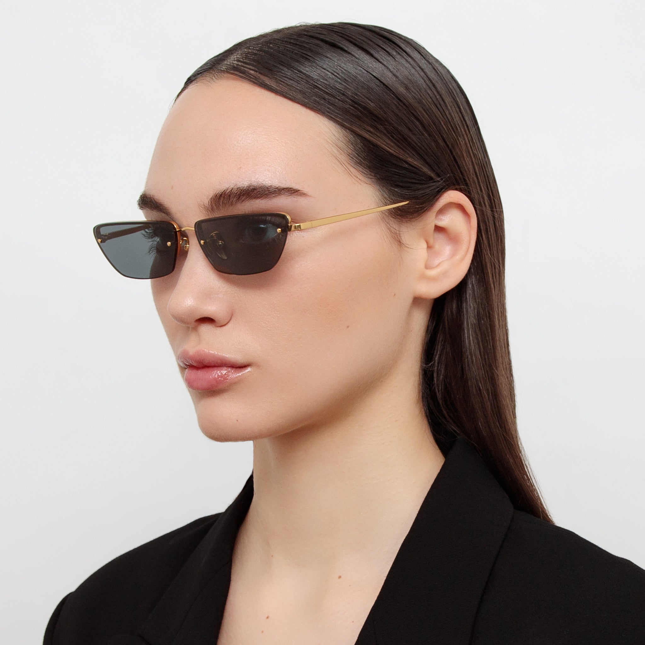 Cleo Cat Eye Sunglasses in Gradient Grey