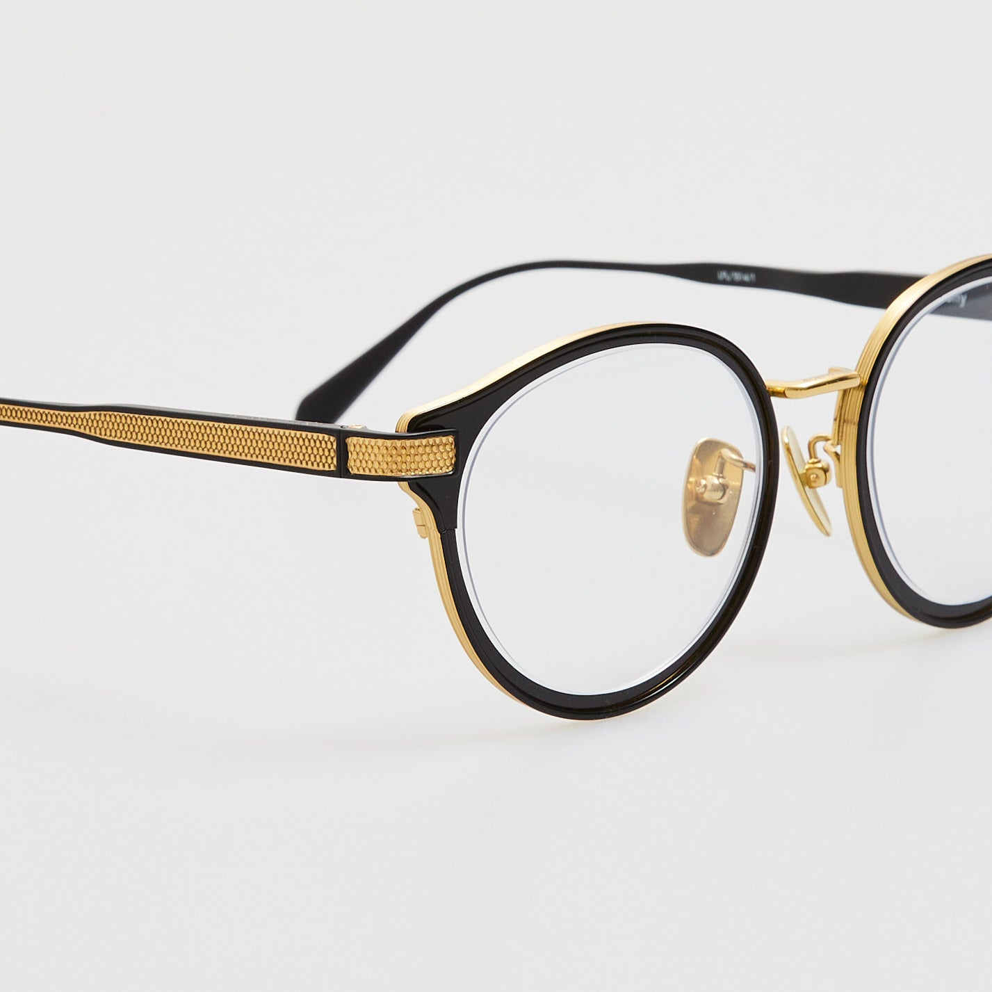 Anthony Oval Optical Frame in Matt Nickel and Yellow Gold