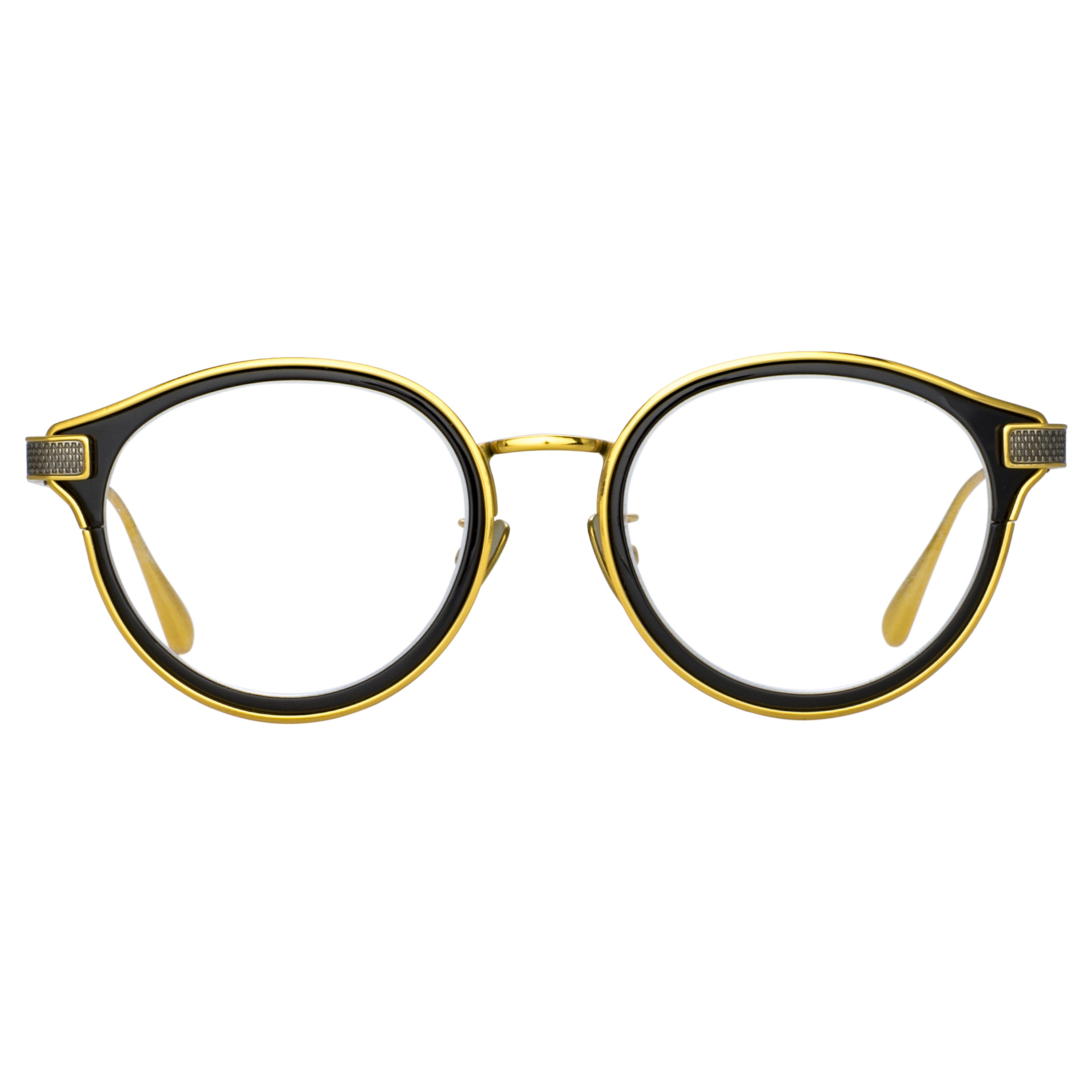 Anthony Oval Optical Frame in Matt Nickel and Yellow Gold