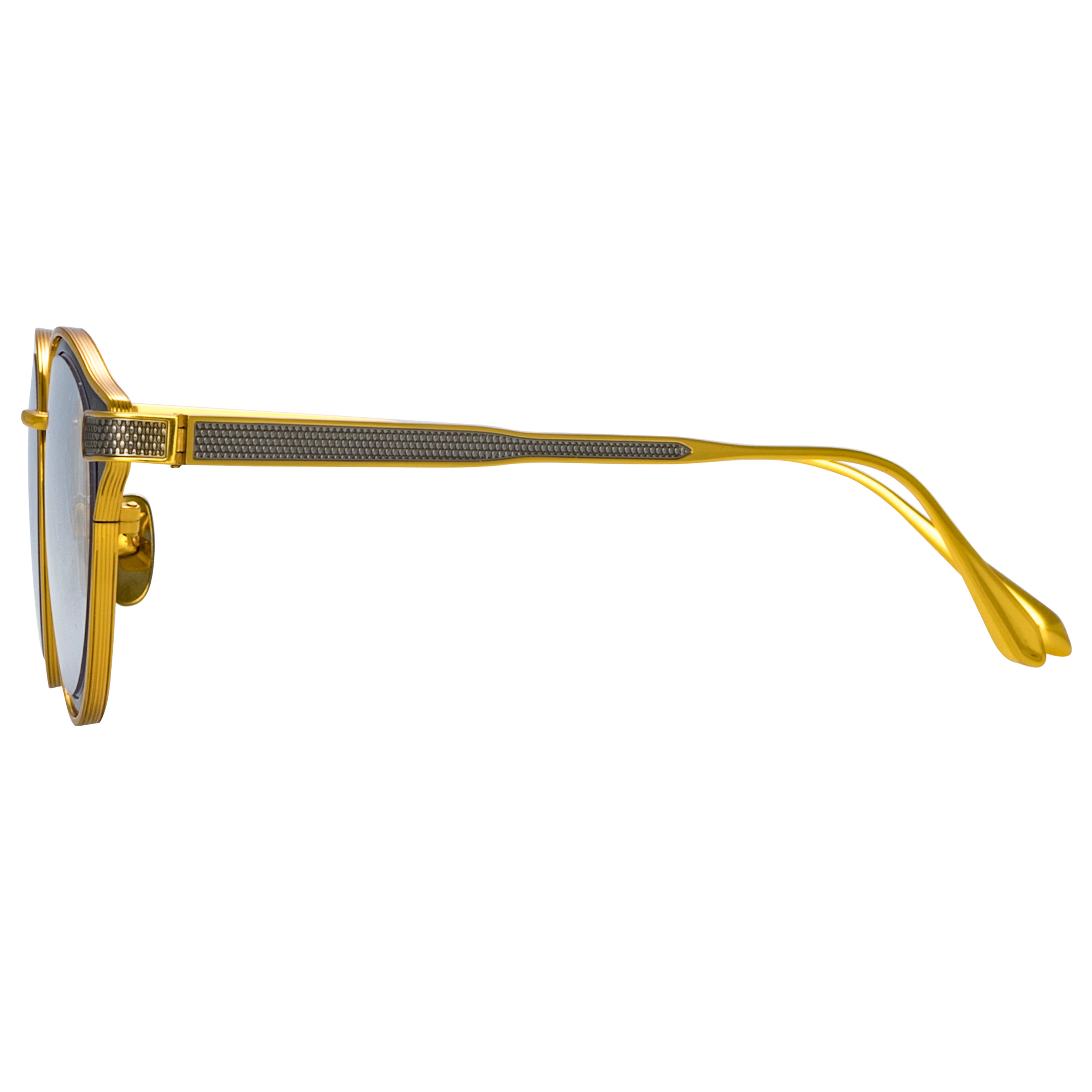 Anthony Oval Optical Frame in Matt Nickel and Yellow Gold