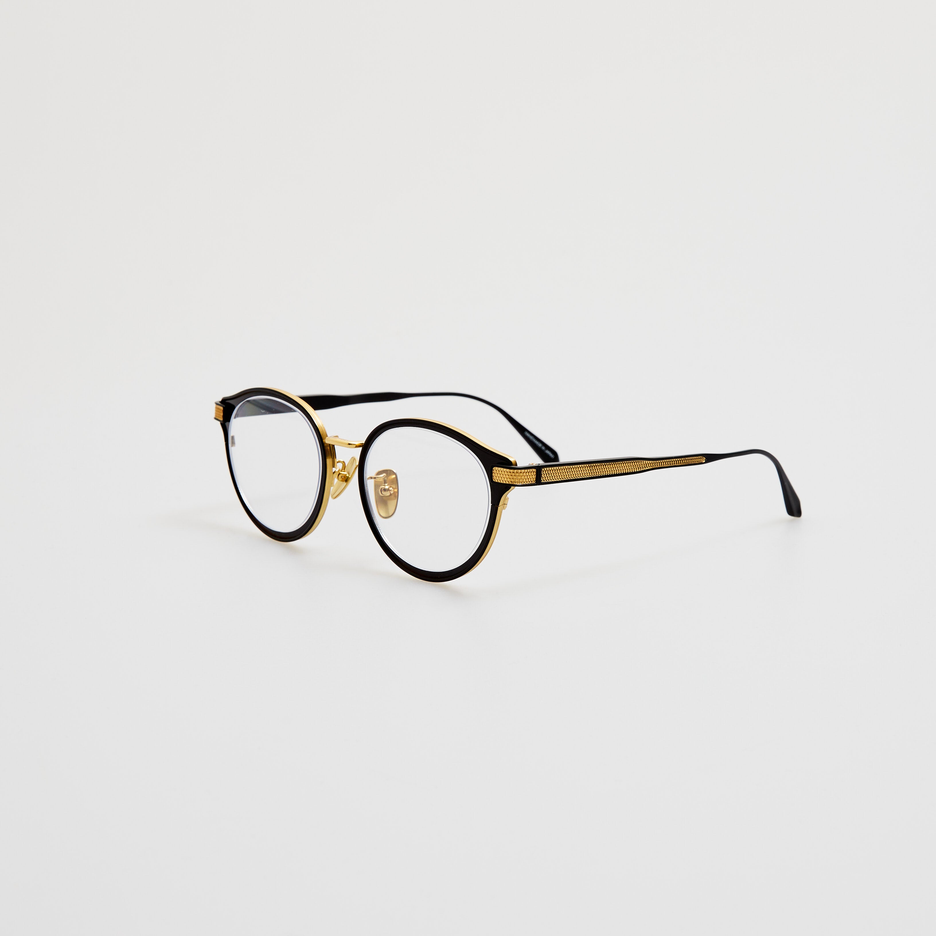 Anthony Oval Optical Frame in Matt Nickel and Yellow Gold