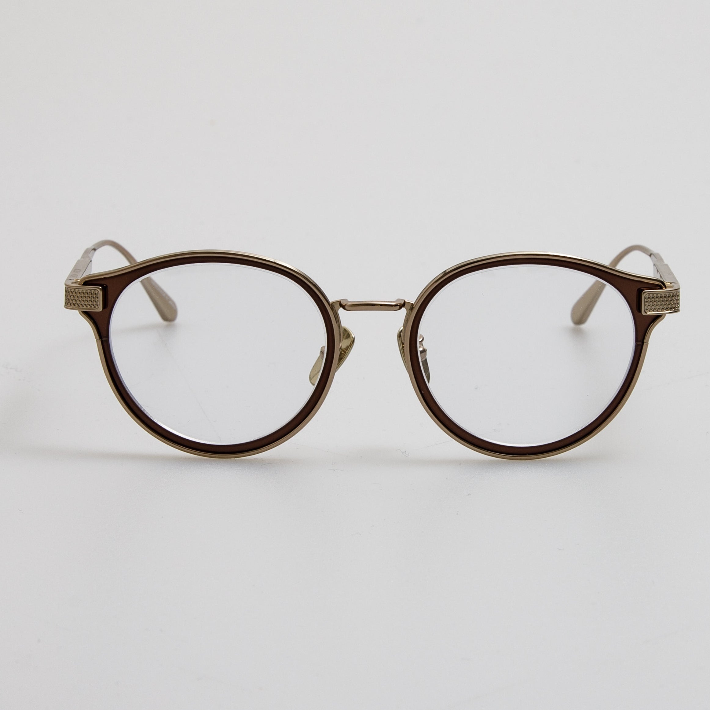 Anthony Oval Optical Frame in Metallic Brown