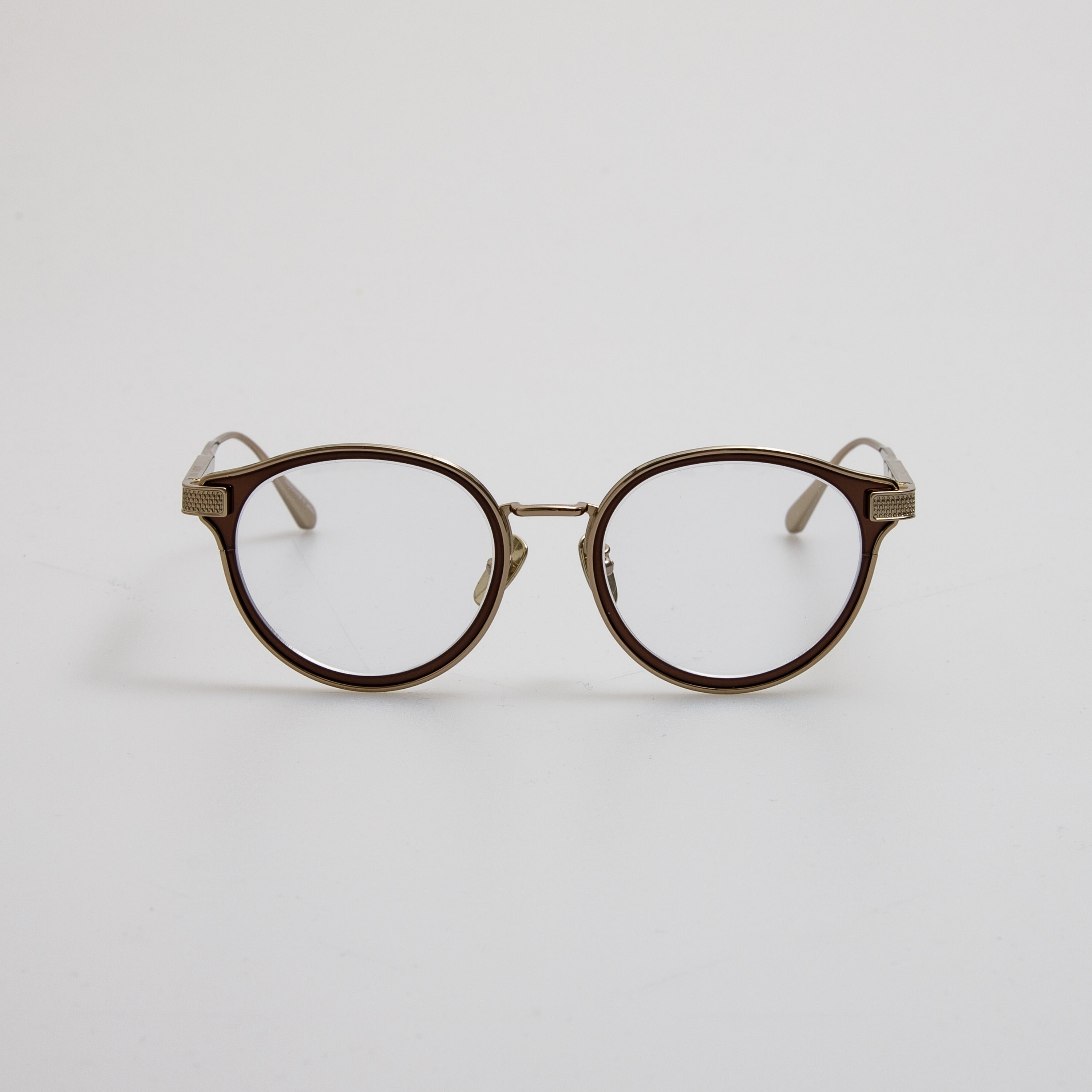 Anthony Oval Optical Frame in Metallic Brown