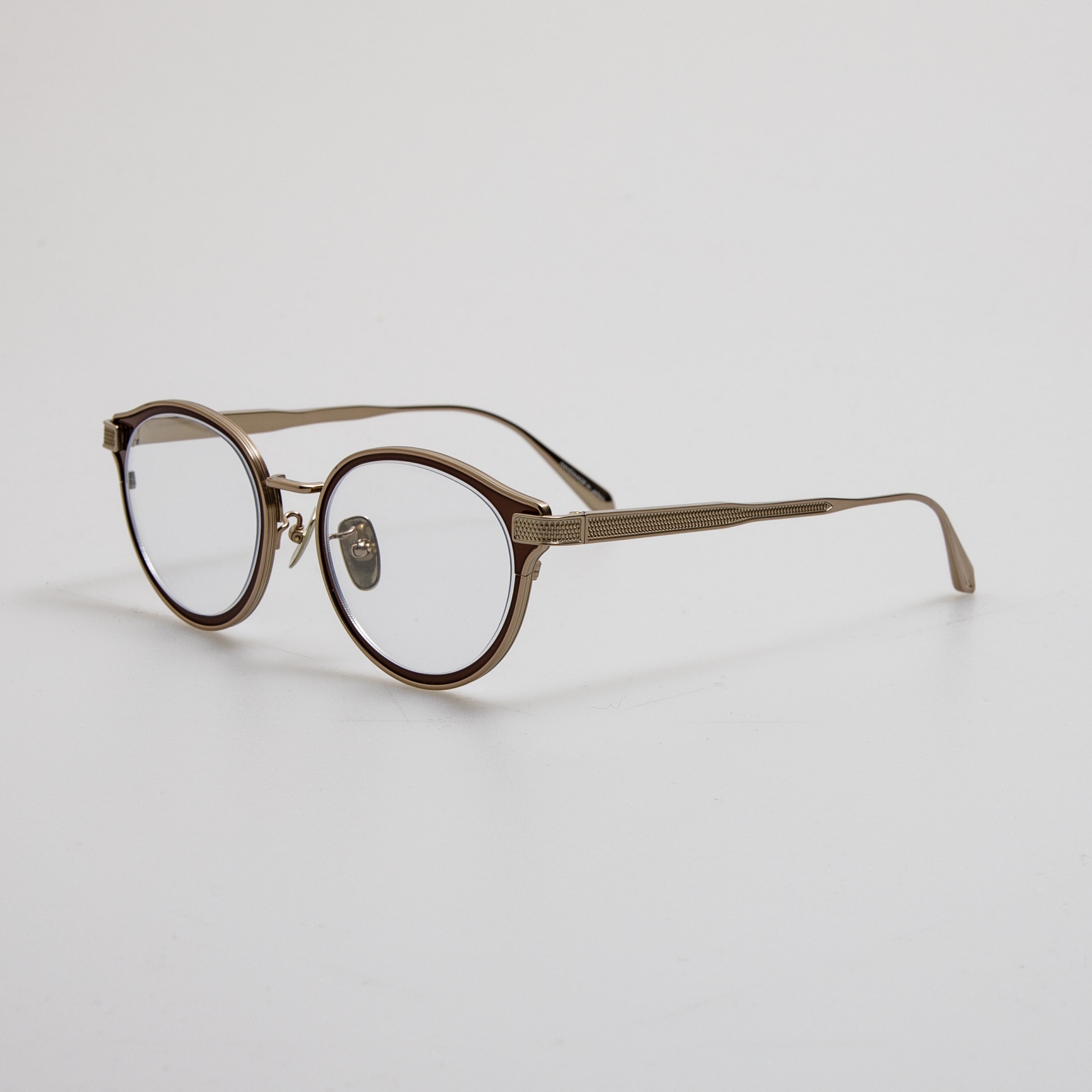 Men's Anthony Oval Optical Frame in Metallic Brown