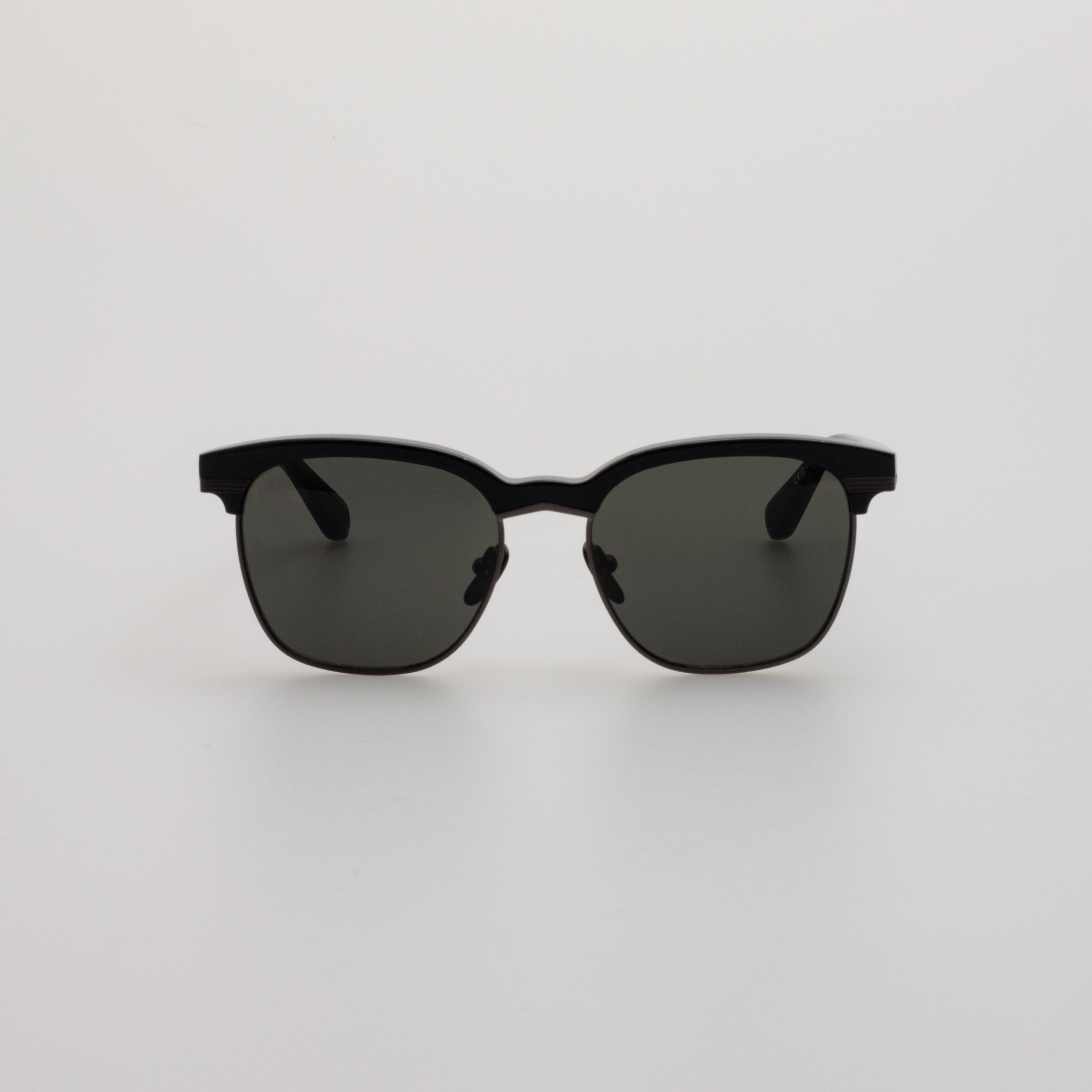 Darin Sunglasses in Black and Matt Nickel