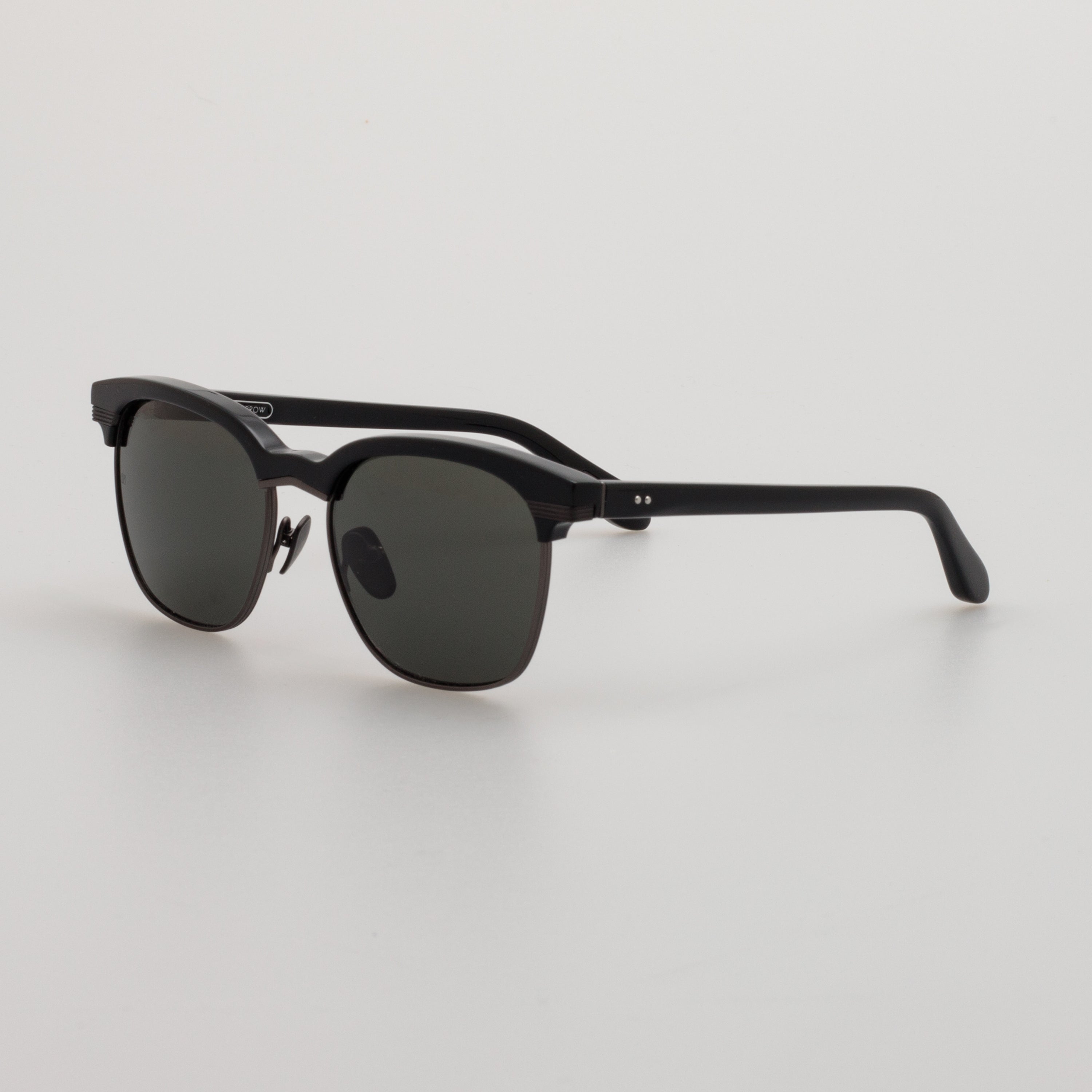 Darin Sunglasses in Black and Matt Nickel