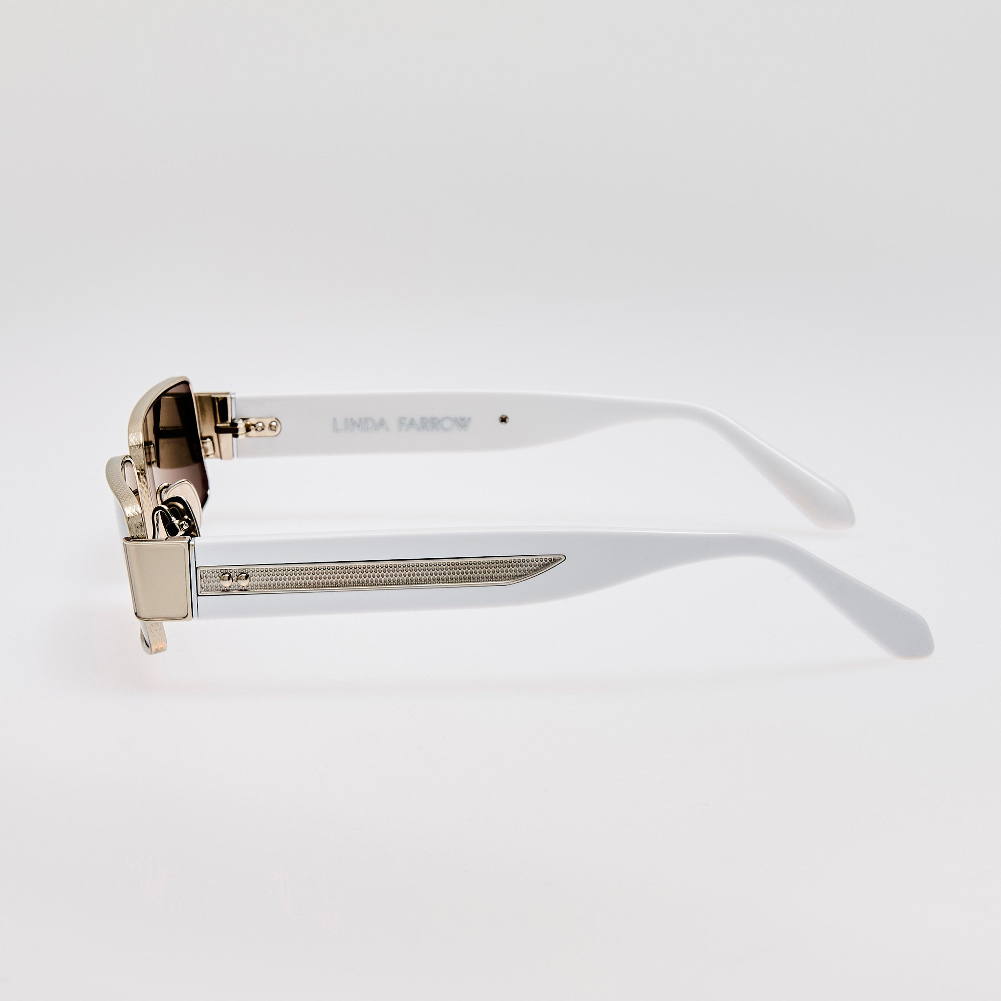 Kaia Sunglasses in Grey and White Gold