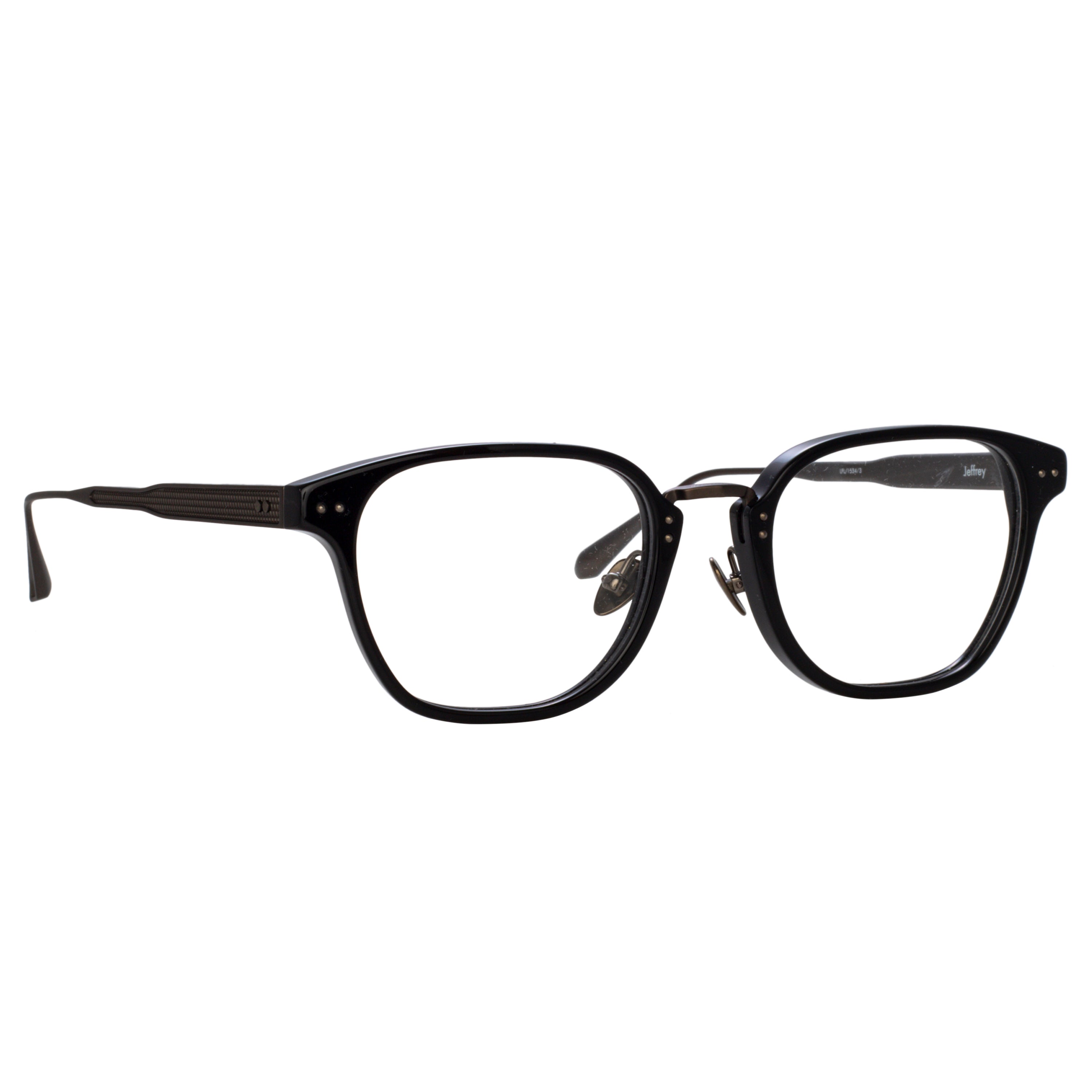 Jeffrey Optical Frame in Black and Matt Nickel