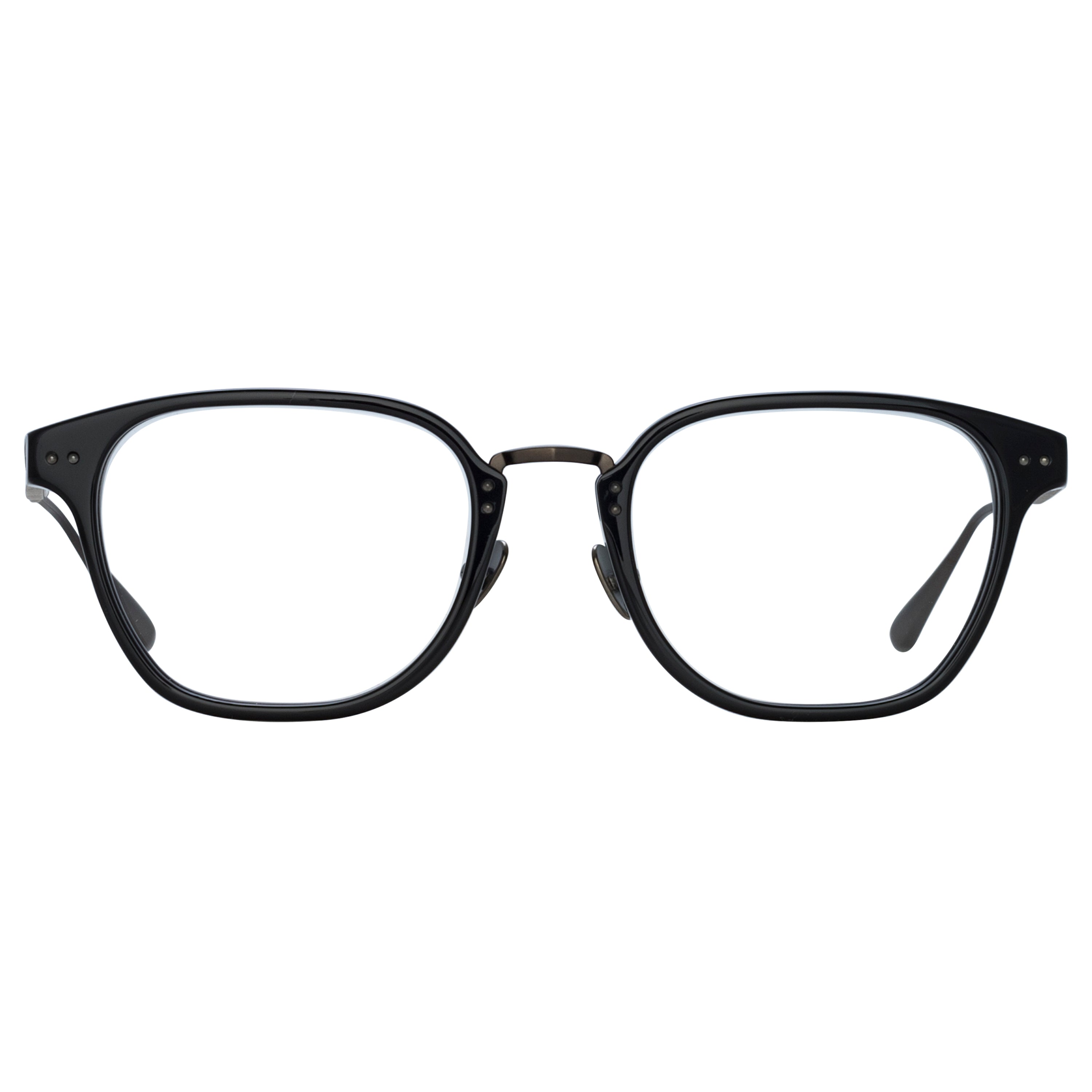 Jeffrey Optical Frame in Black and Matt Nickel