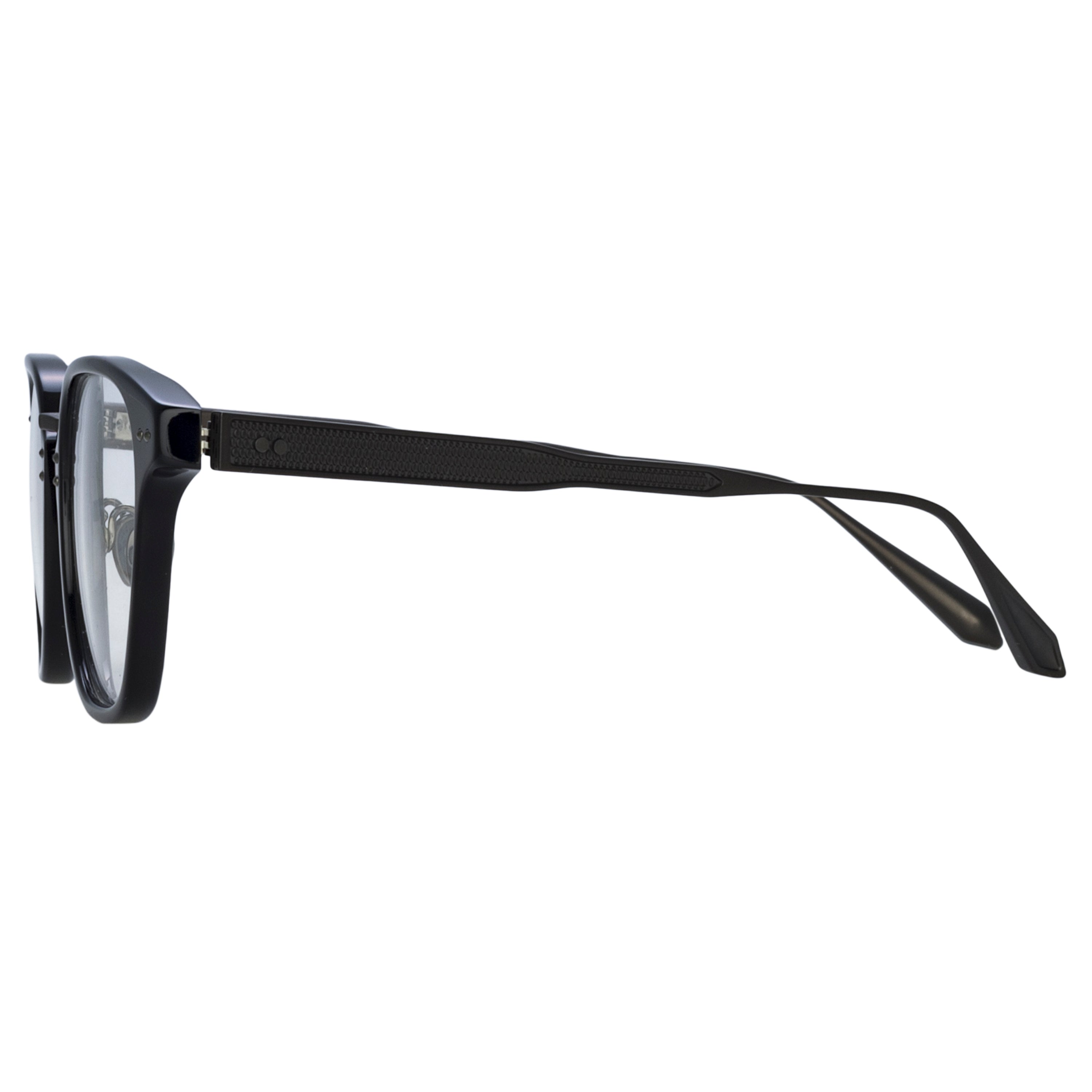 Jeffrey Optical Frame in Black and Matt Nickel