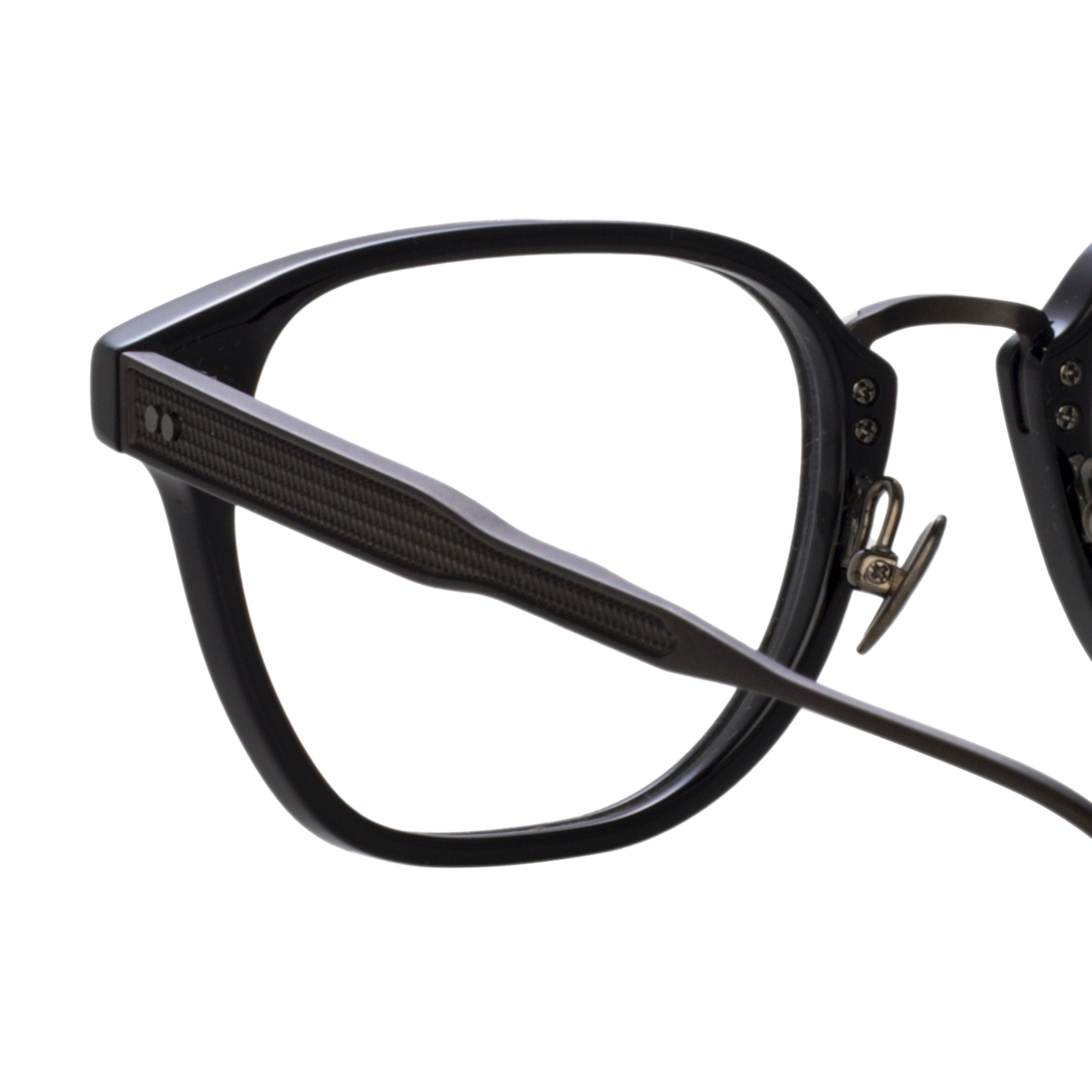 Jeffrey Optical Frame in Black and Matt Nickel