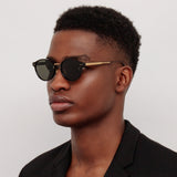 Marco Oval Sunglasses in Black