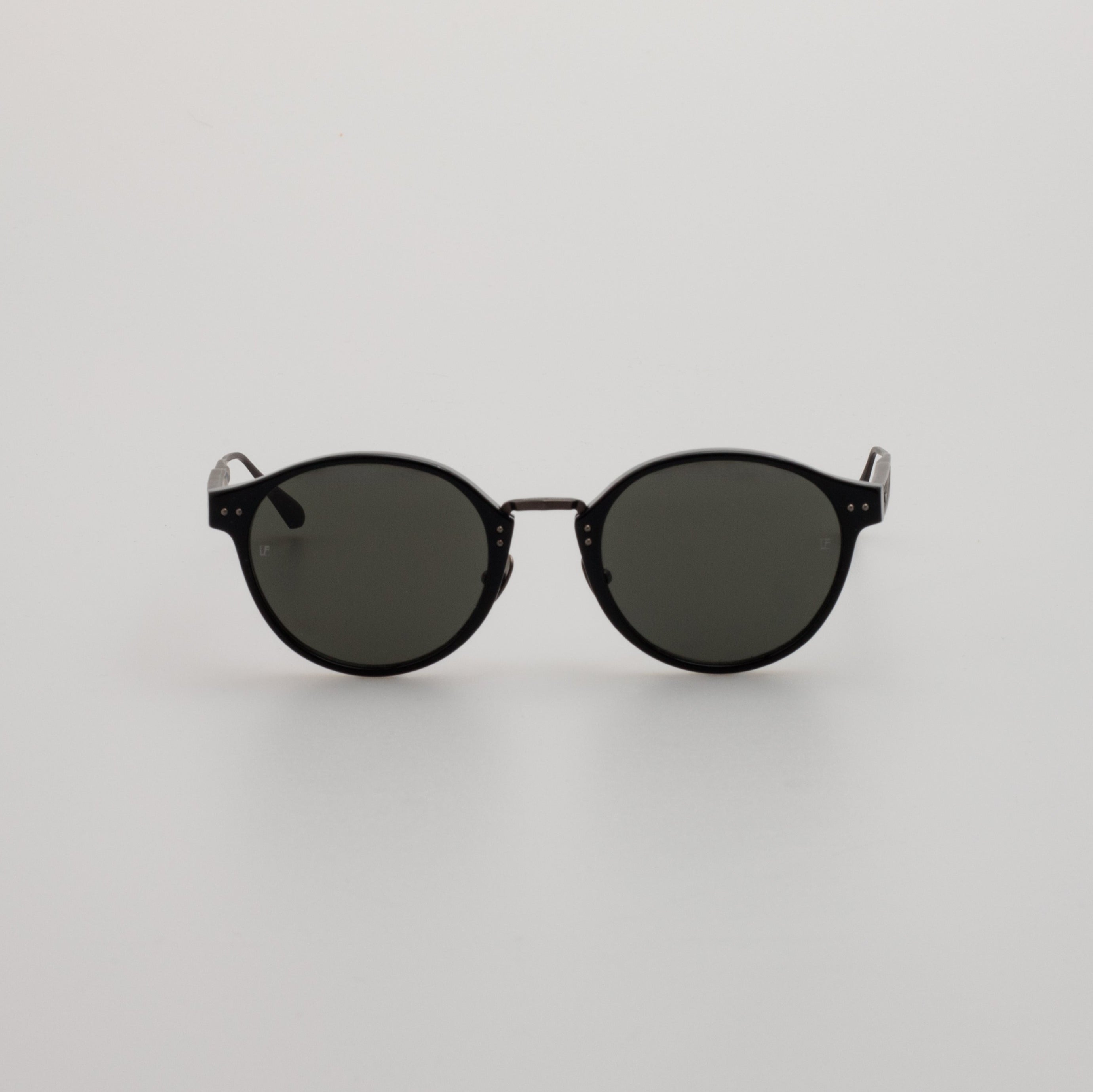 Marco Oval Sunglasses in Black Matt Nickel