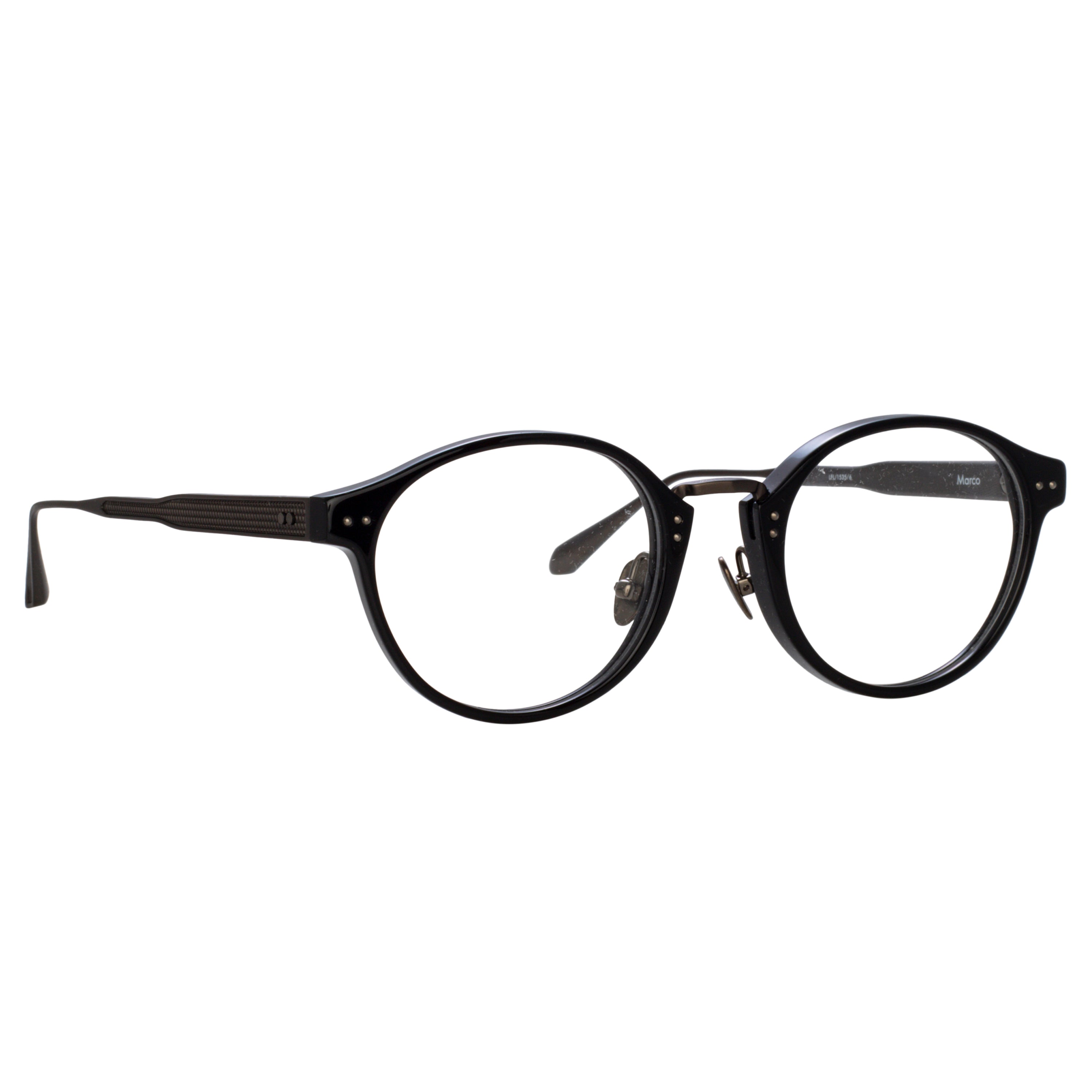 Marco Oval Optical Frame in Black and Matt Nickel