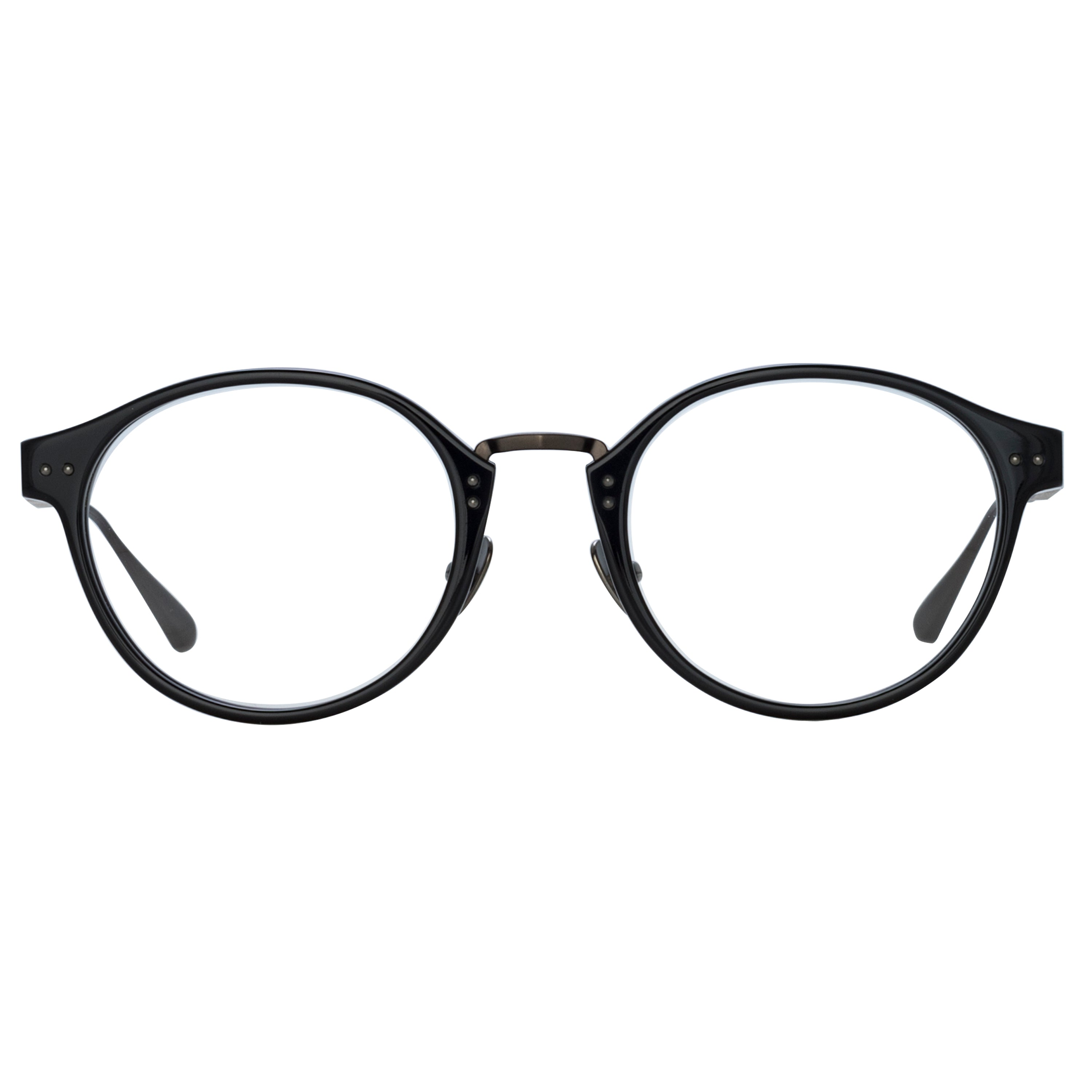 Marco Oval Optical Frame in Black and Matt Nickel