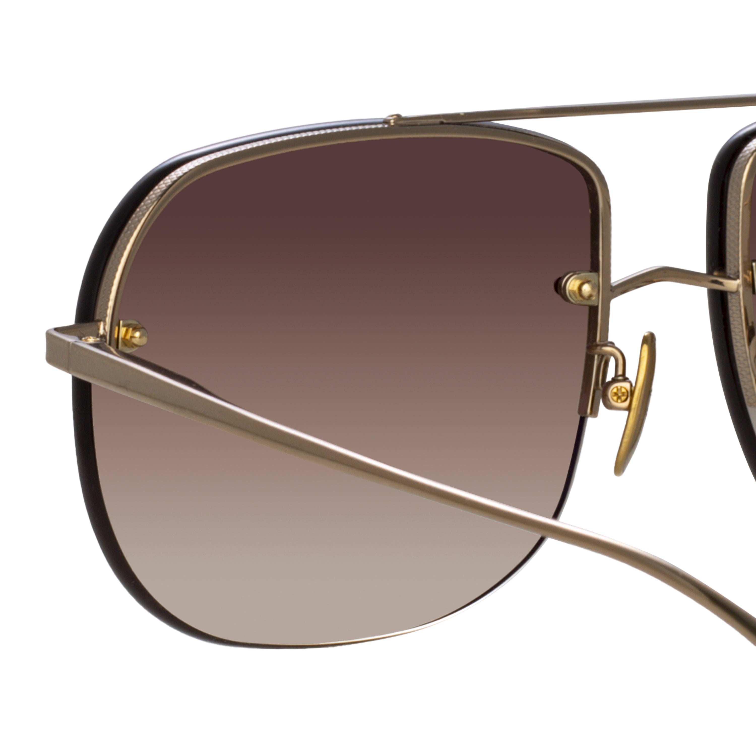 Seren Aviator Sunglasses in Light Gold