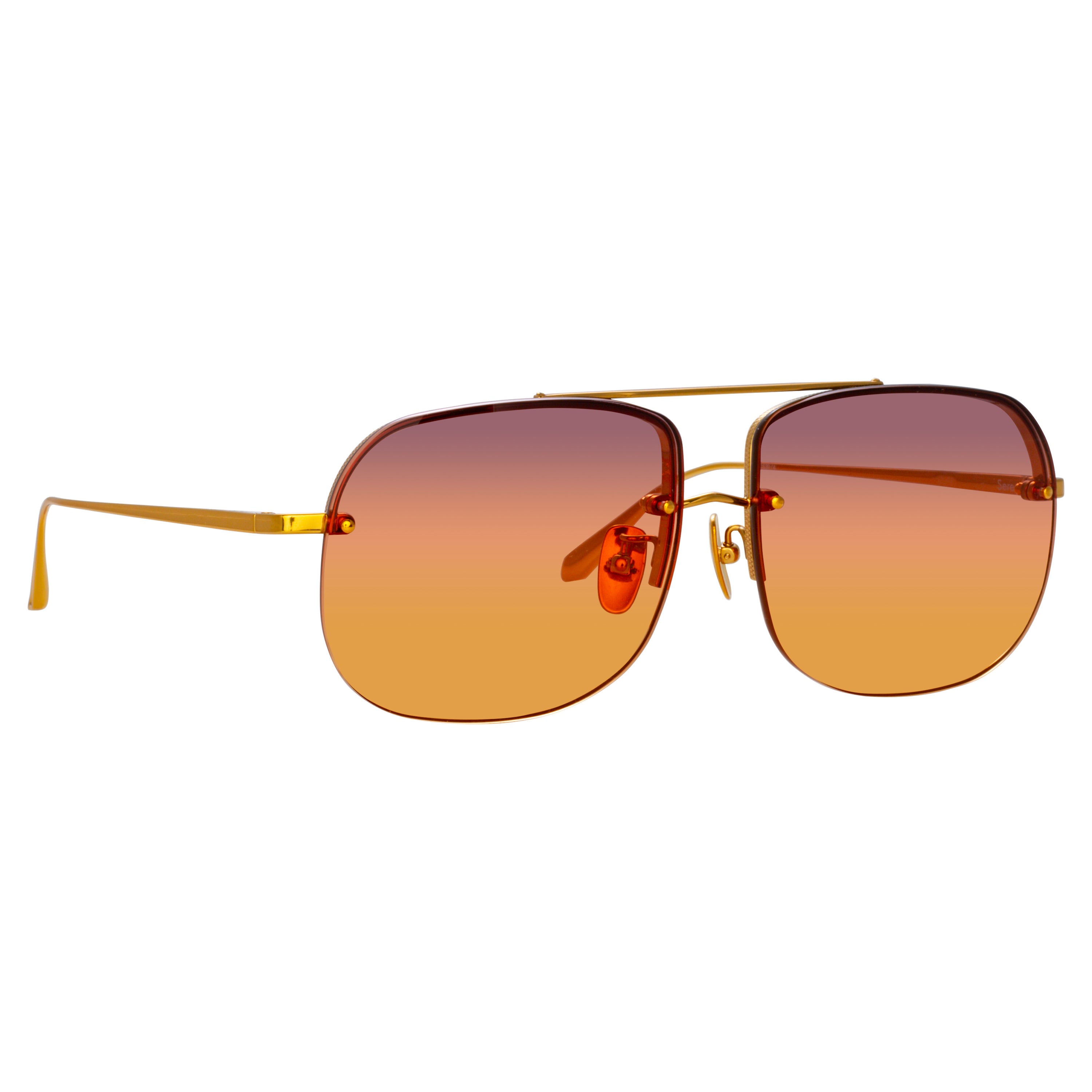 Seren Aviator Sunglasses in Sunset Orange