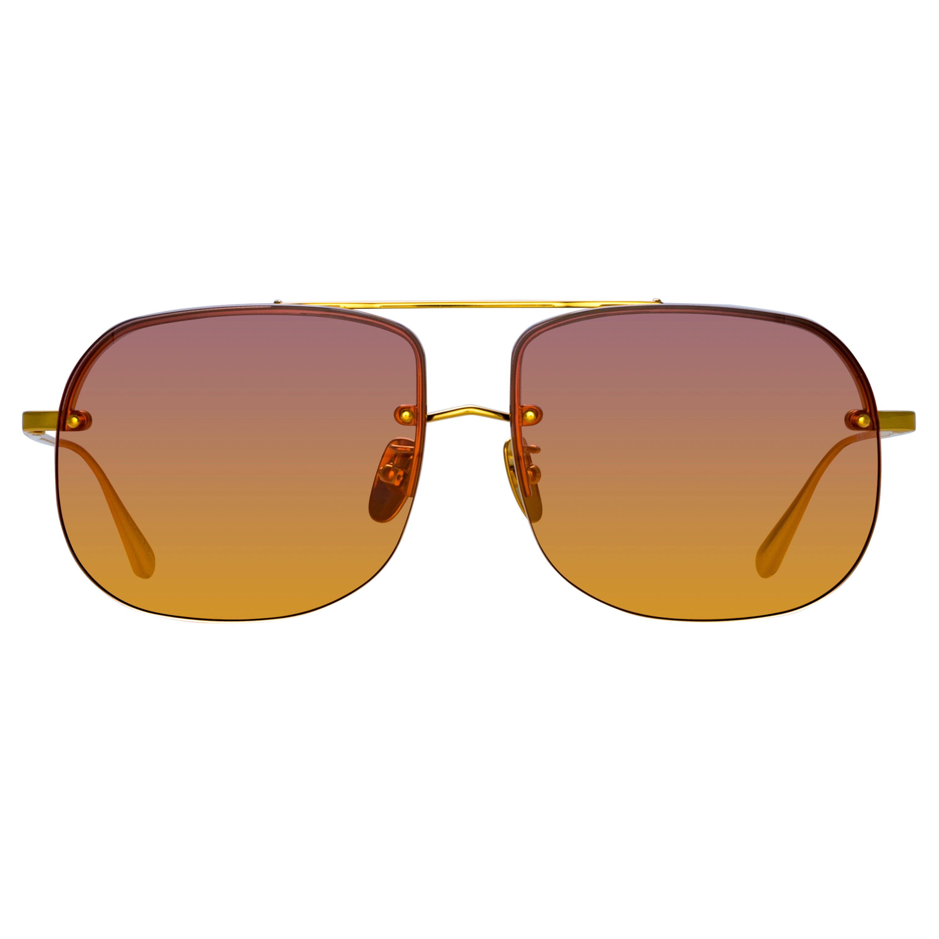 Seren Aviator Sunglasses in Sunset Orange