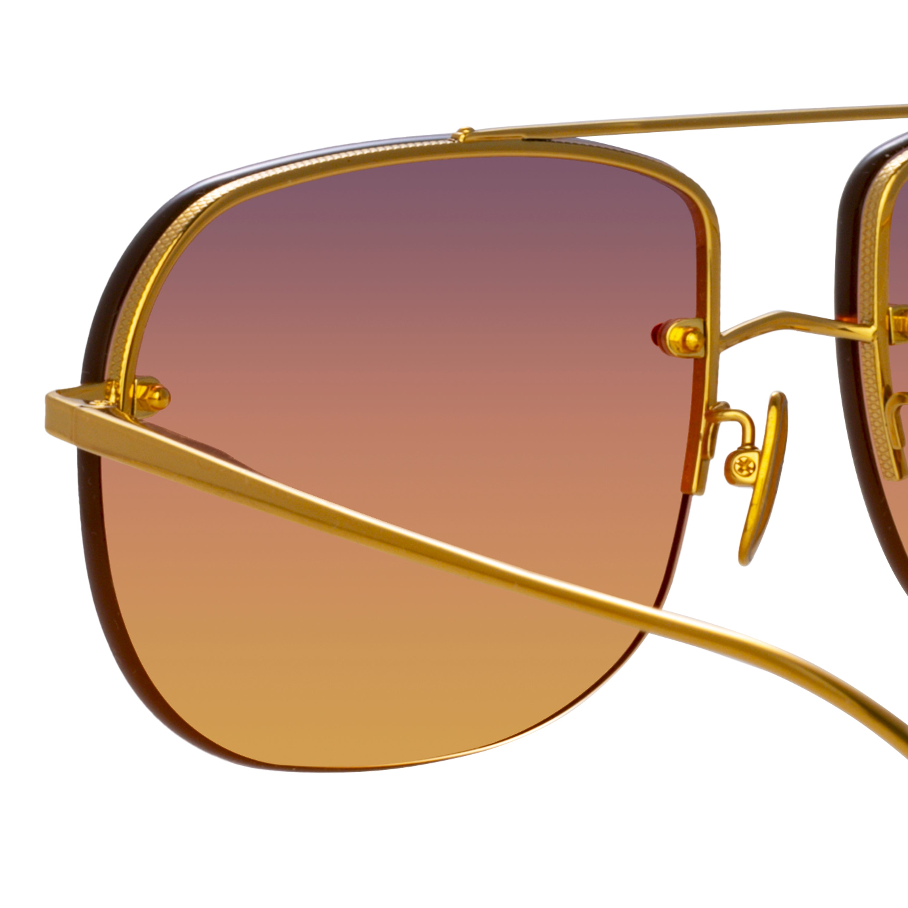 Seren Aviator Sunglasses in Sunset Orange