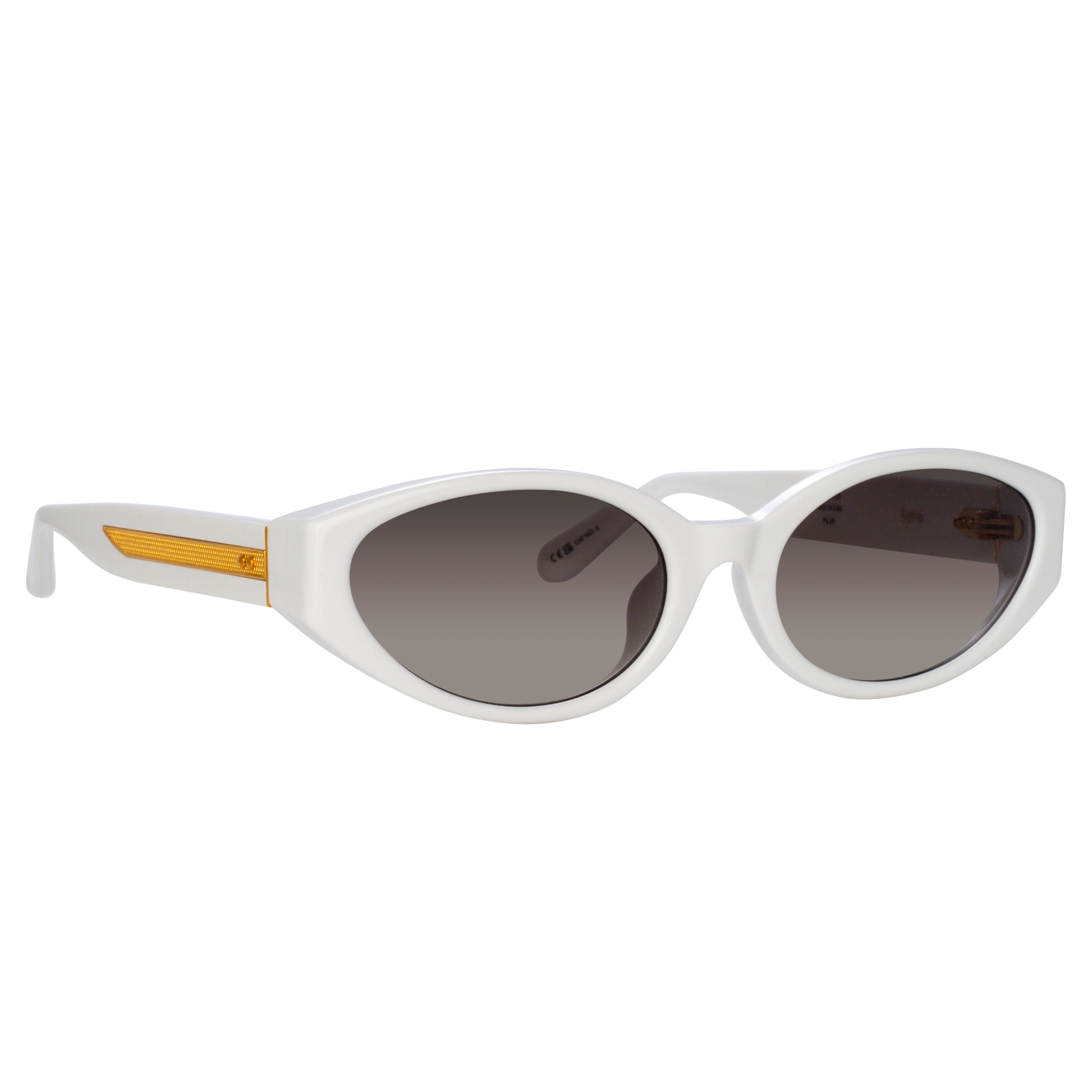 Lyra Oval Sunglasses in White