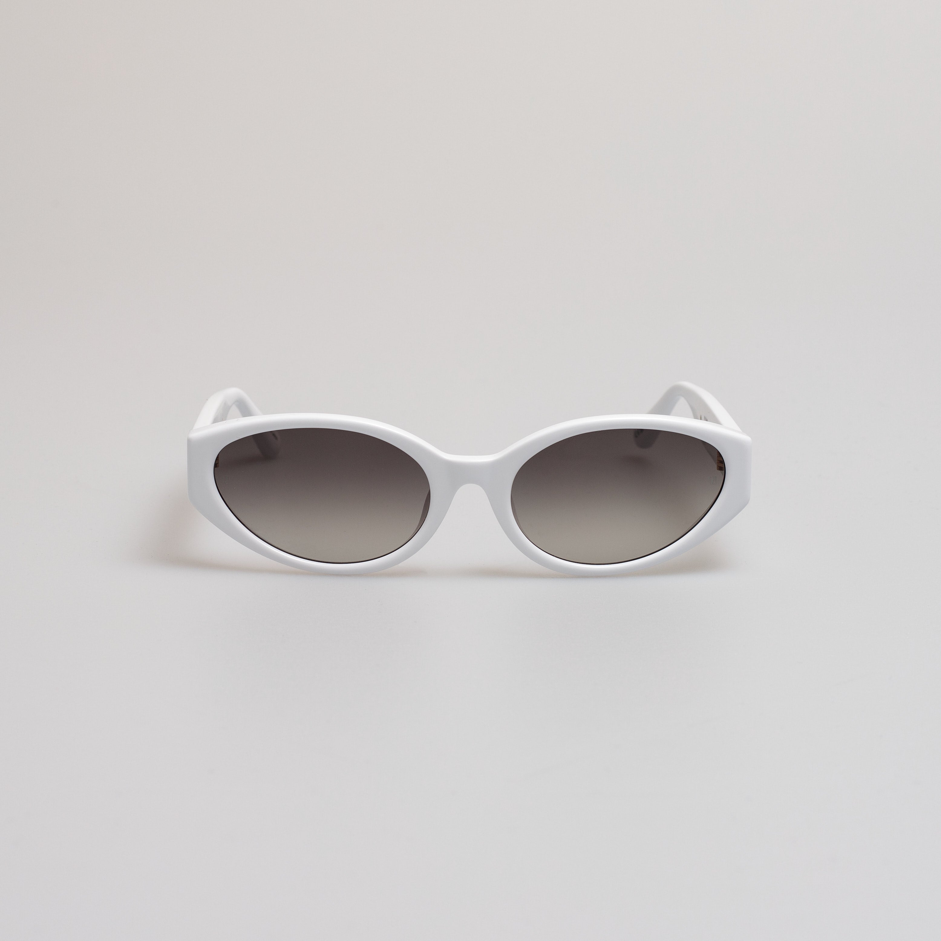 Lyra Oval Sunglasses in White