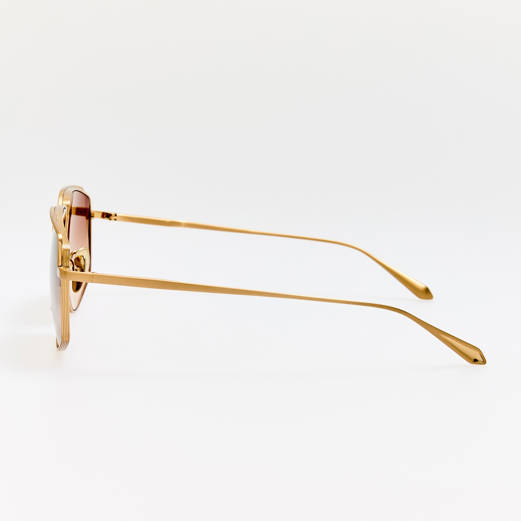 Miranda Sunglasses in Matt Champagne and Mocha