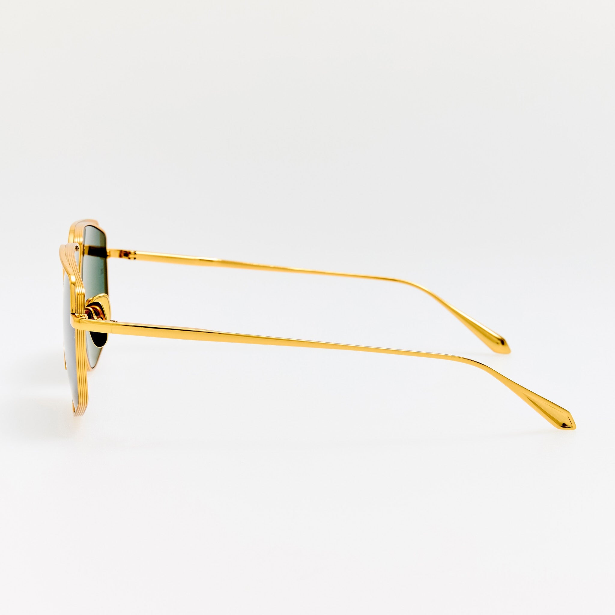 Miranda Sunglasses in 22K Gold and Green