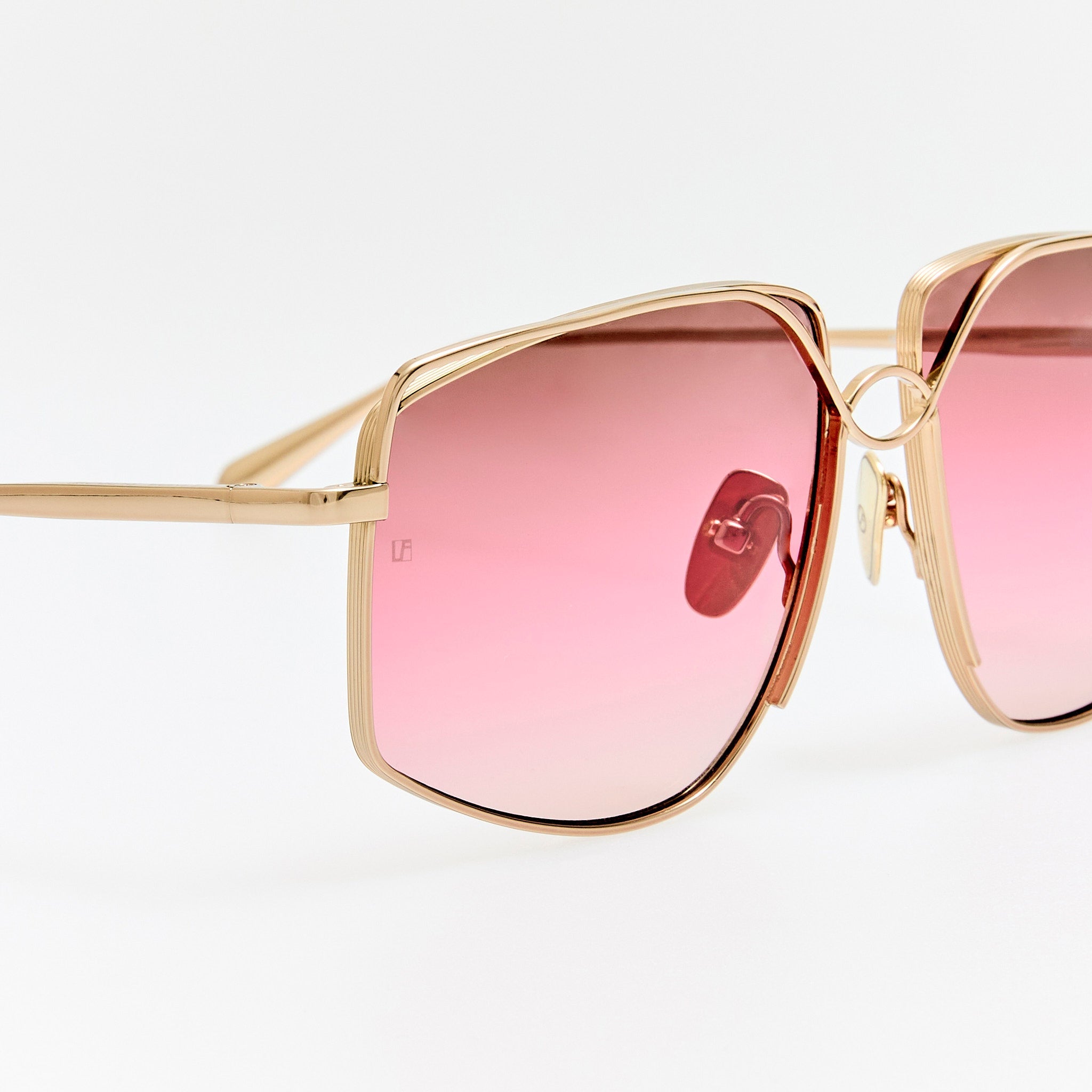 Miranda Sunglasses in 22K Gold and Pink