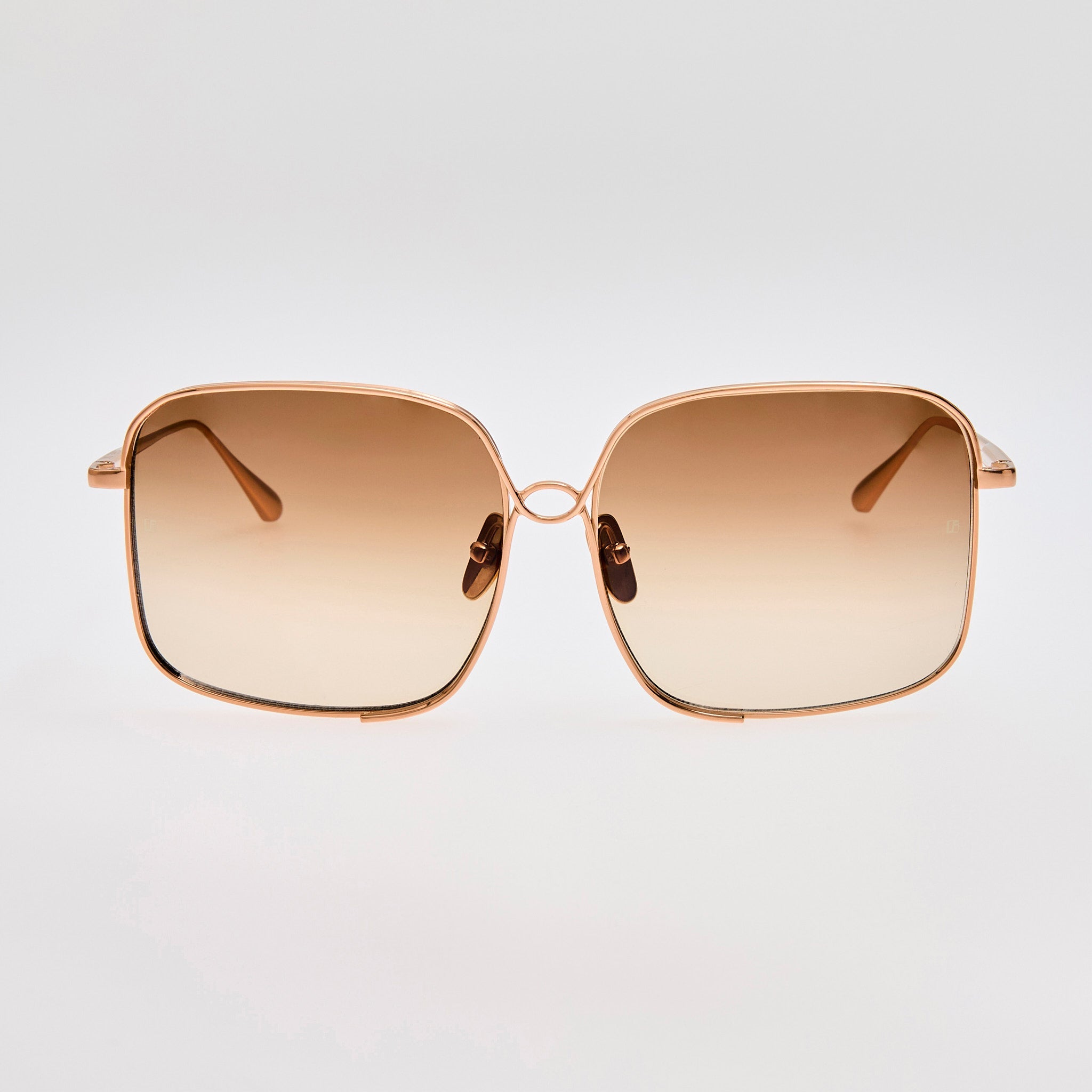 Genevieve Sunglasses in Mocha and 18K Rose Gold
