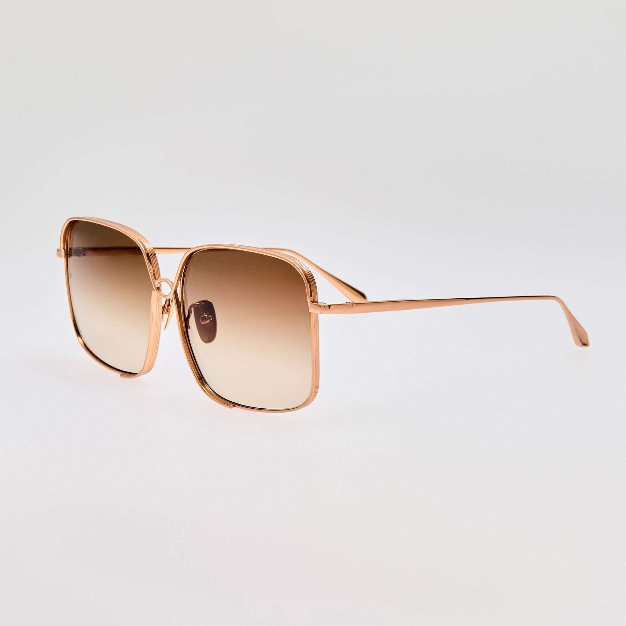 Genevieve Sunglasses in Mocha and 18K Rose Gold