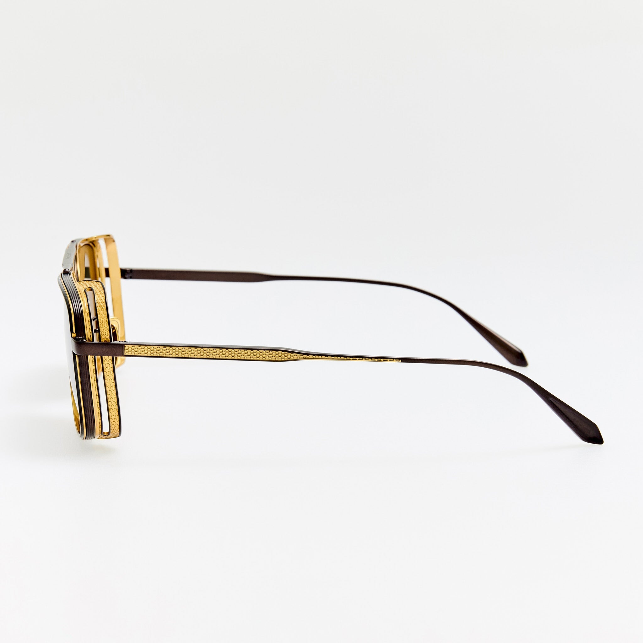 Boyd Explorer Sunglasses in Matt Nickel and 22K Gold