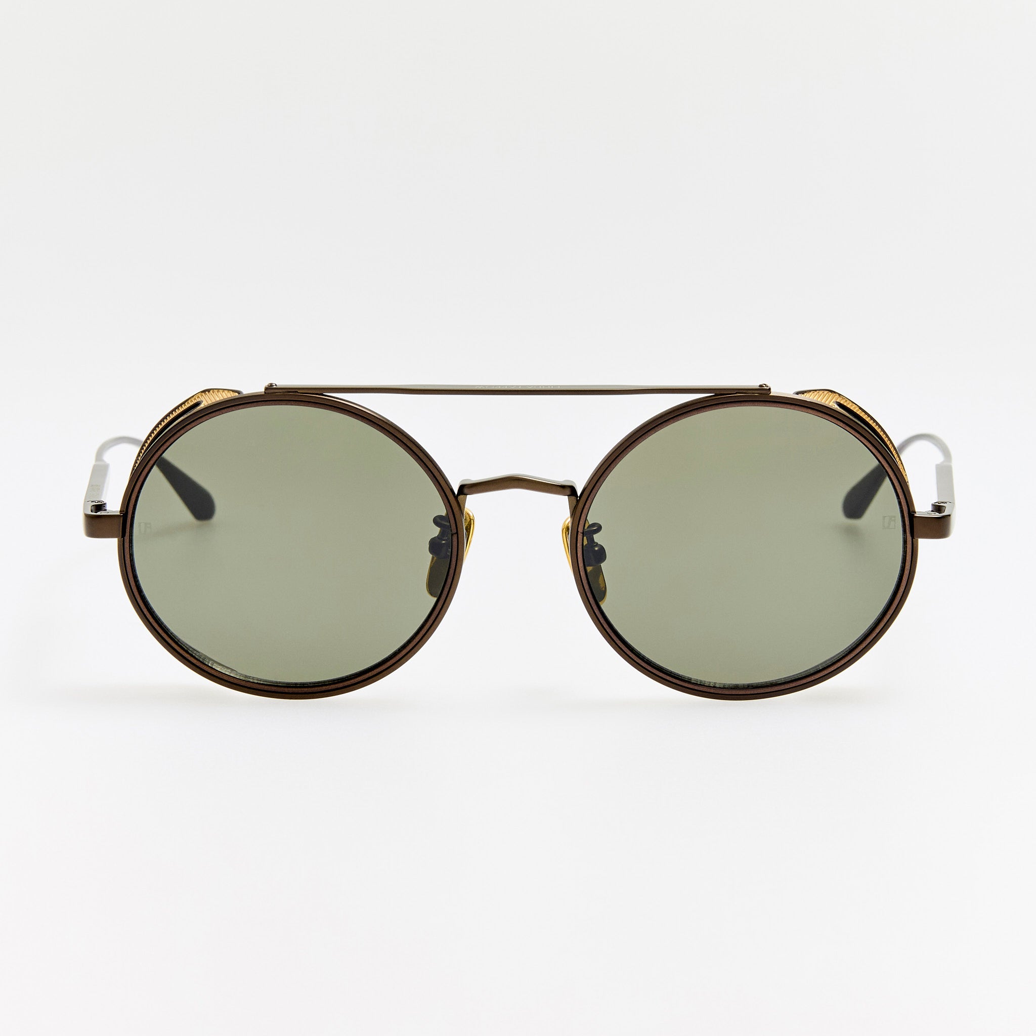 Baret Explorer Sunglasses in Matt Nickel and 22K Gold