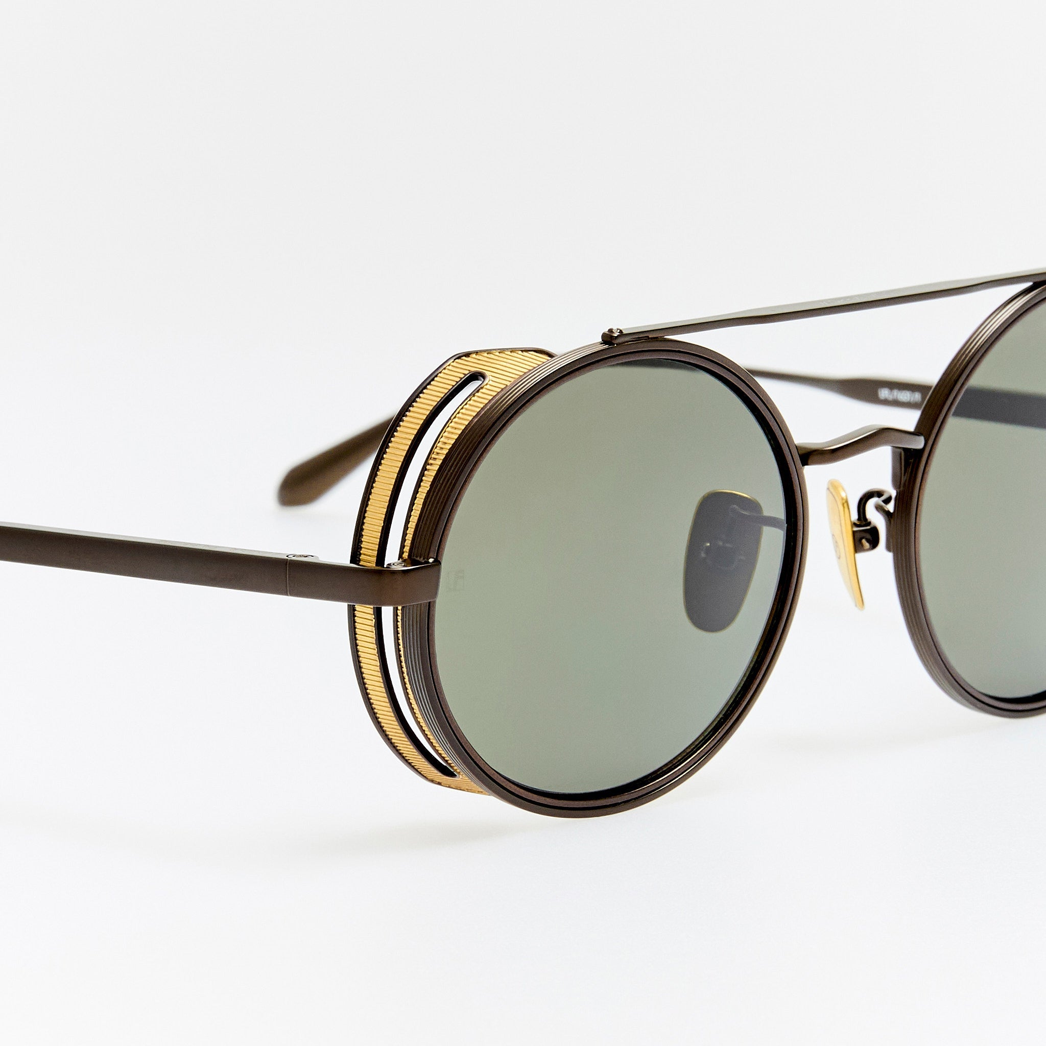 Baret Explorer Sunglasses in Matt Nickel and 22K Gold