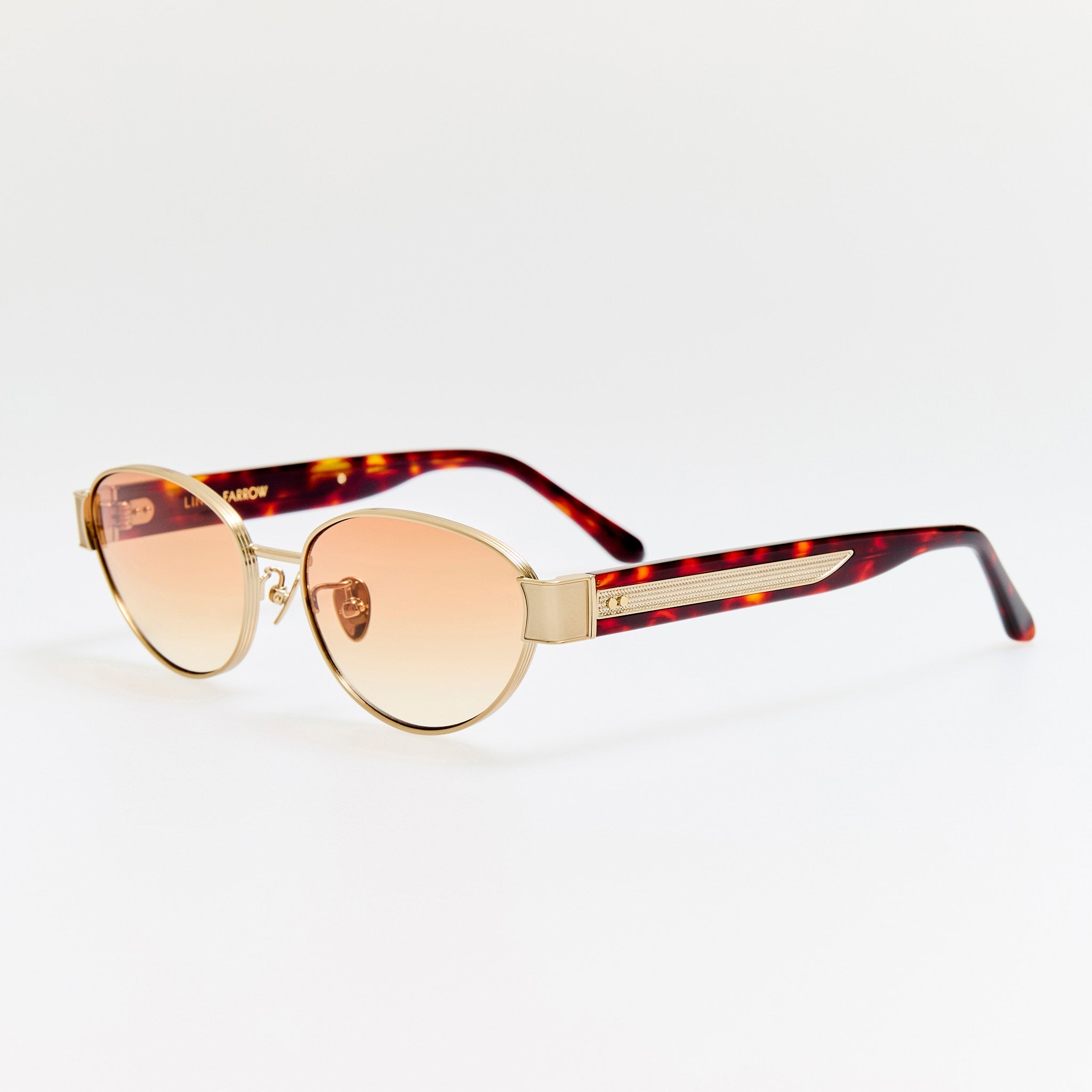 Sheri Sunglasses in 22K Gold and Camel