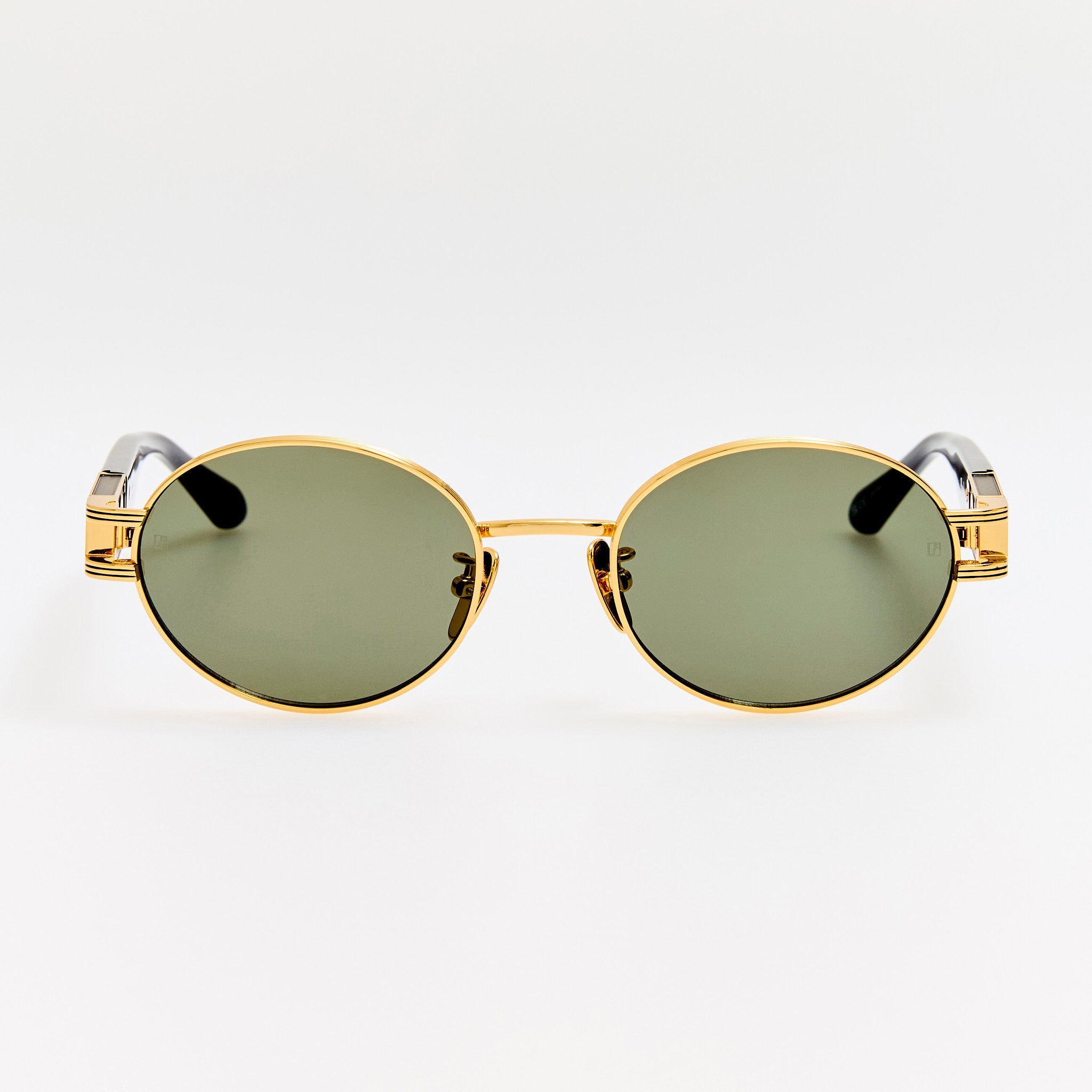 Phoebe Sunglasses in 22K Gold and Black