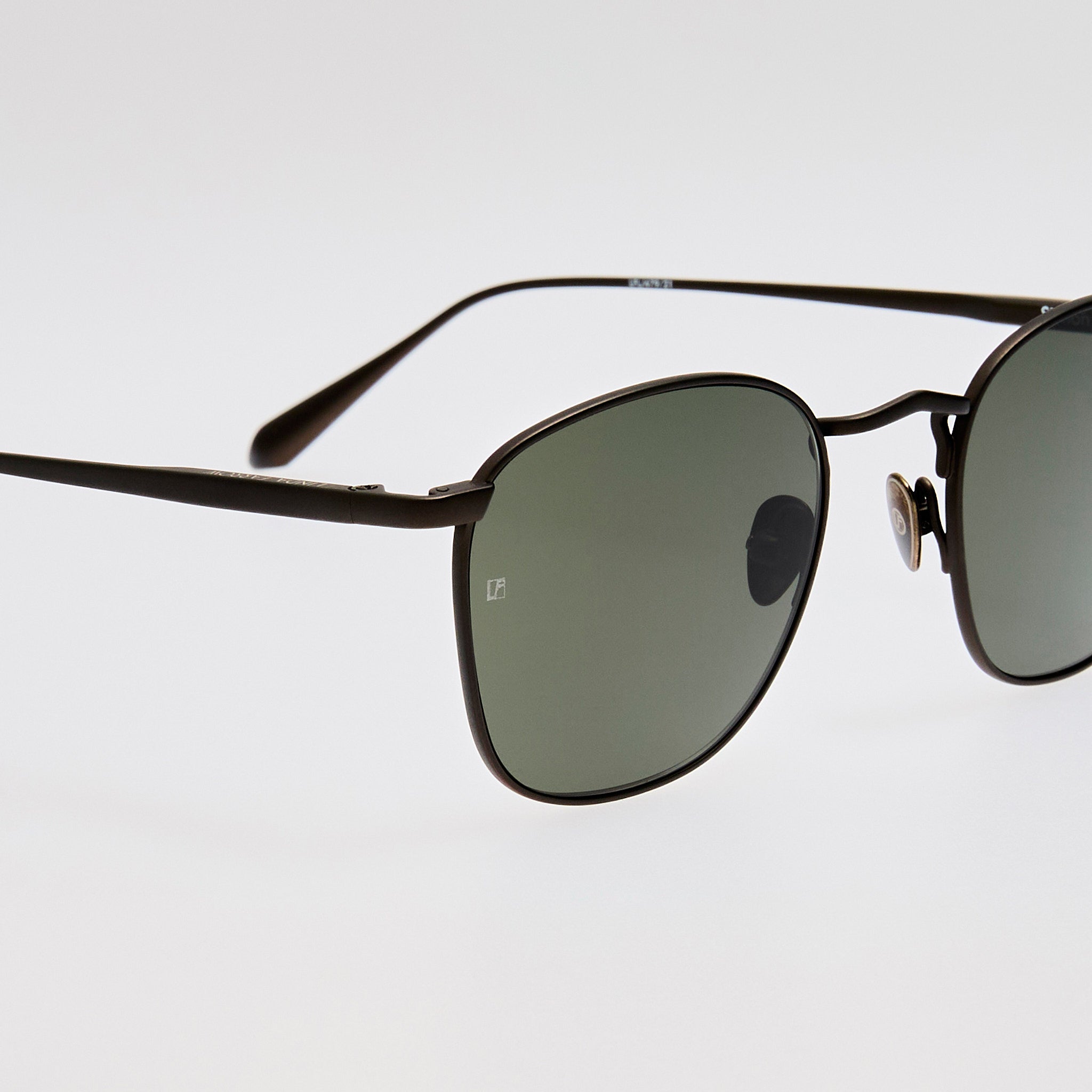 Simon Square Sunglasses in Matt Black Nickel