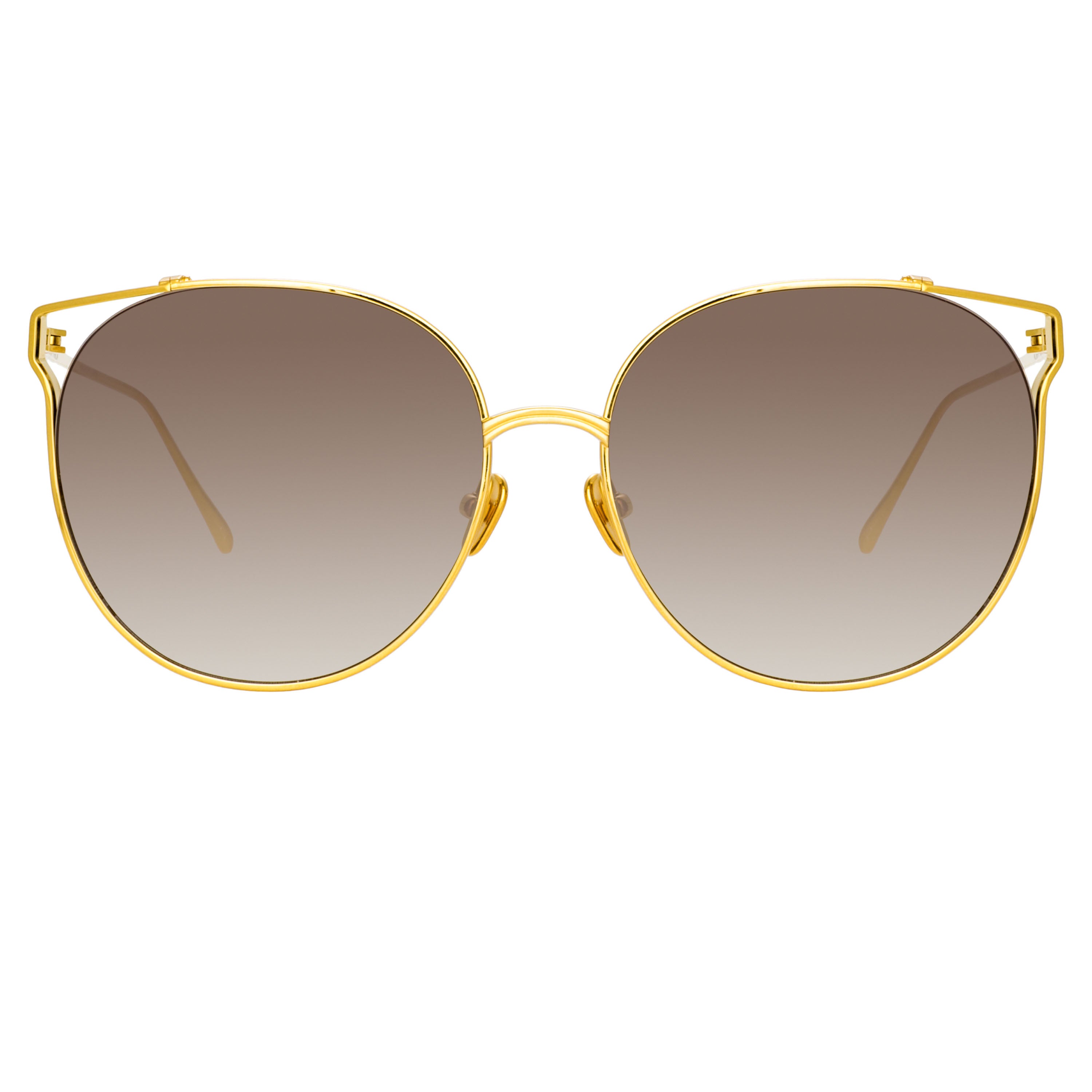 Joanna Oversized Sunglasses in Yellow Gold