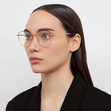 Raif Square Optical Frame in Yellow Gold (C24)