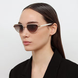 Cat Eye Sunglasses in White