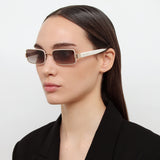 Magda Butrym Rectangular Sunglasses in White