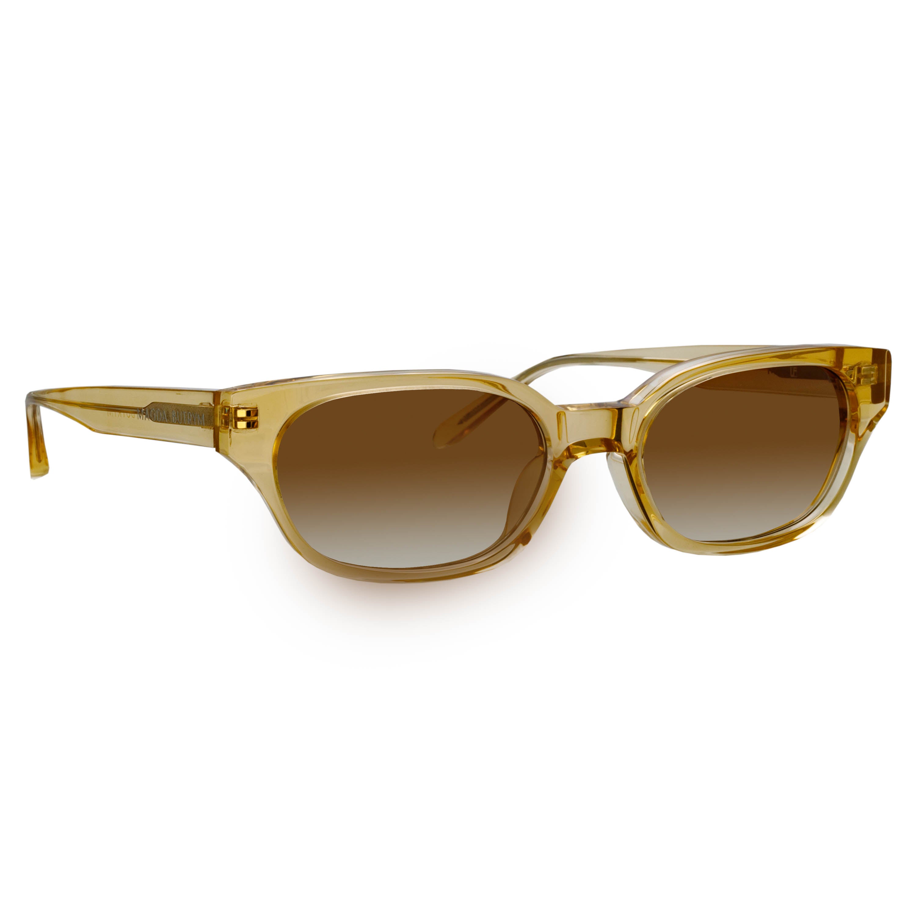 Medium Cat Eye Sunglasses in Translucent Yellow