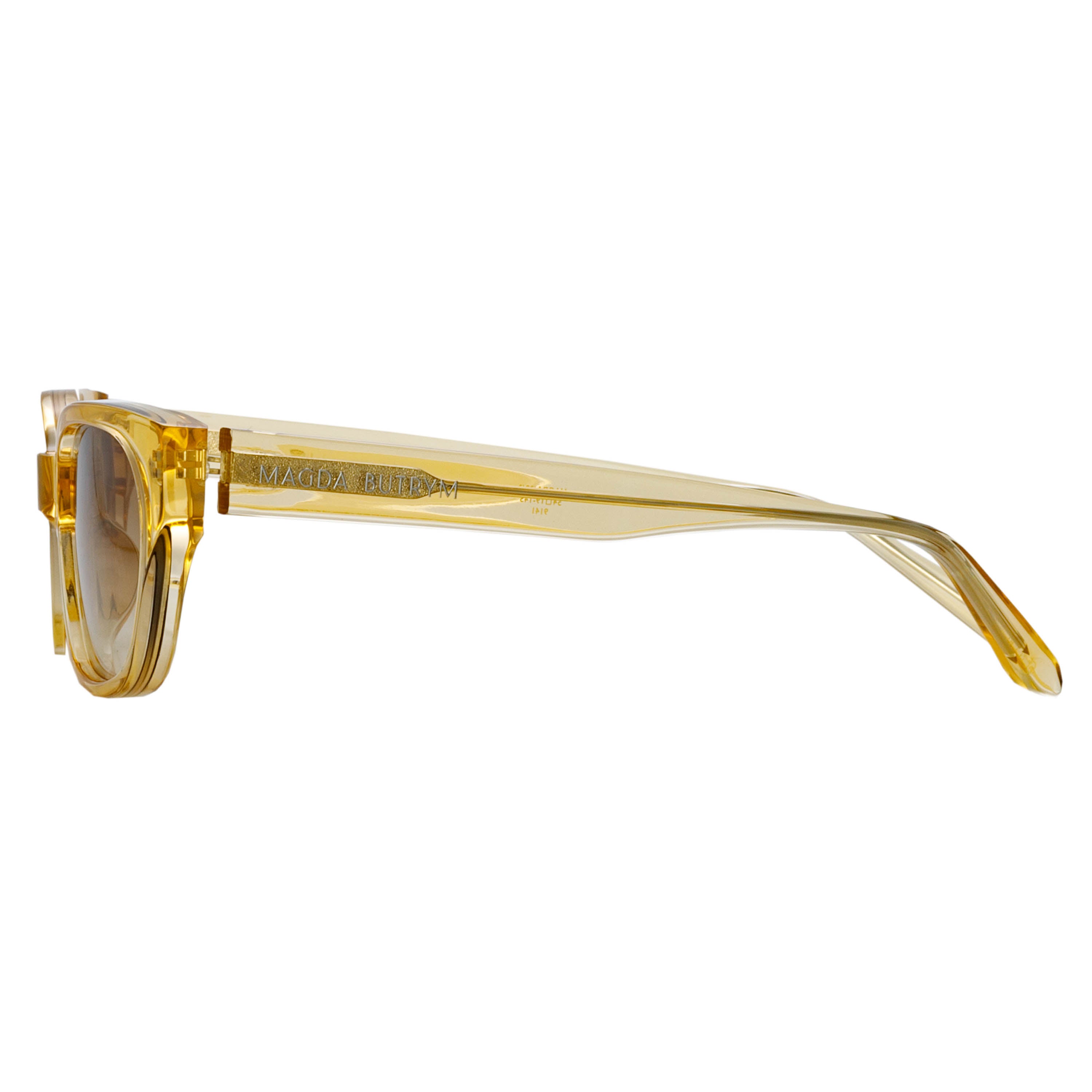 Medium Cat Eye Sunglasses in Translucent Yellow