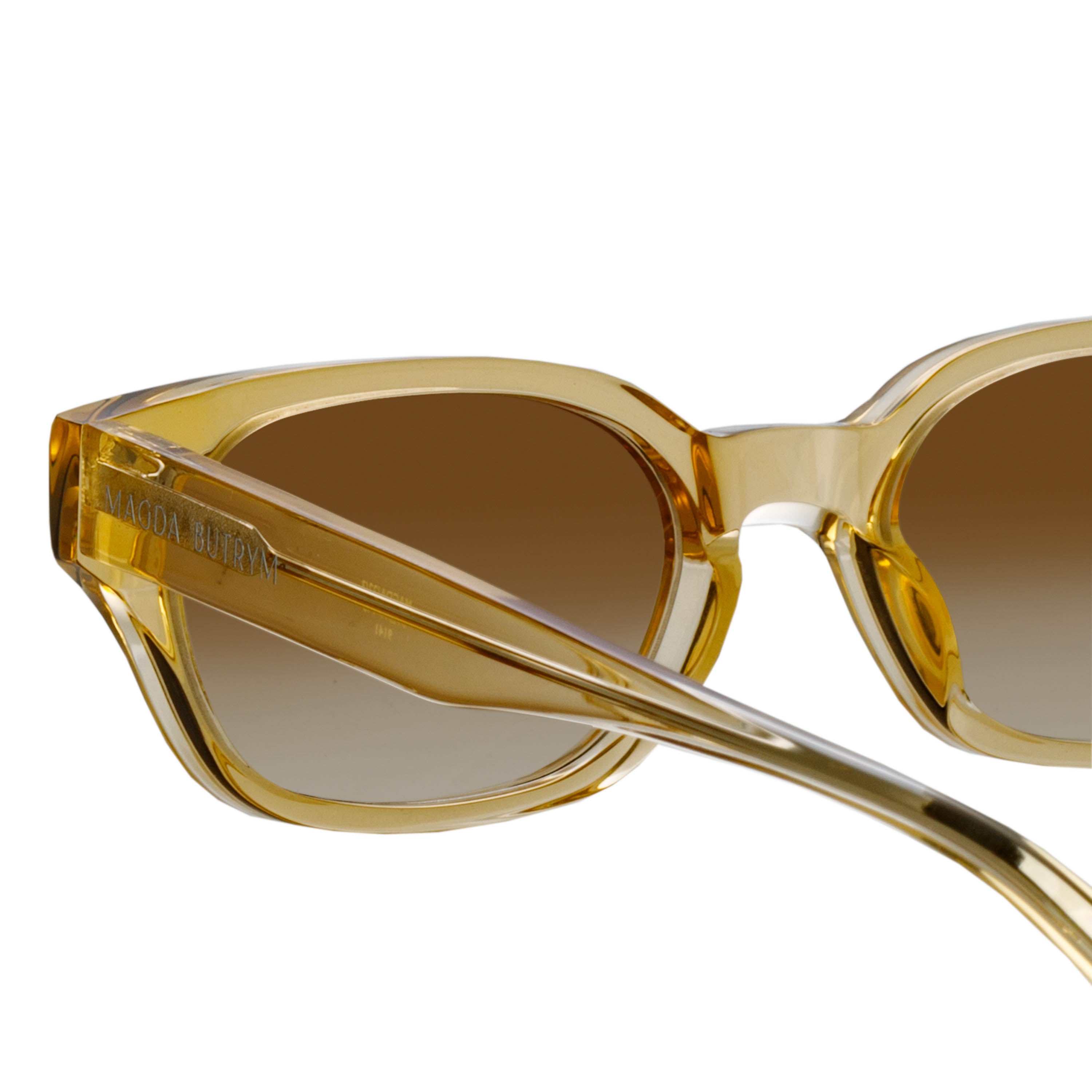 Medium Cat Eye Sunglasses in Translucent Yellow