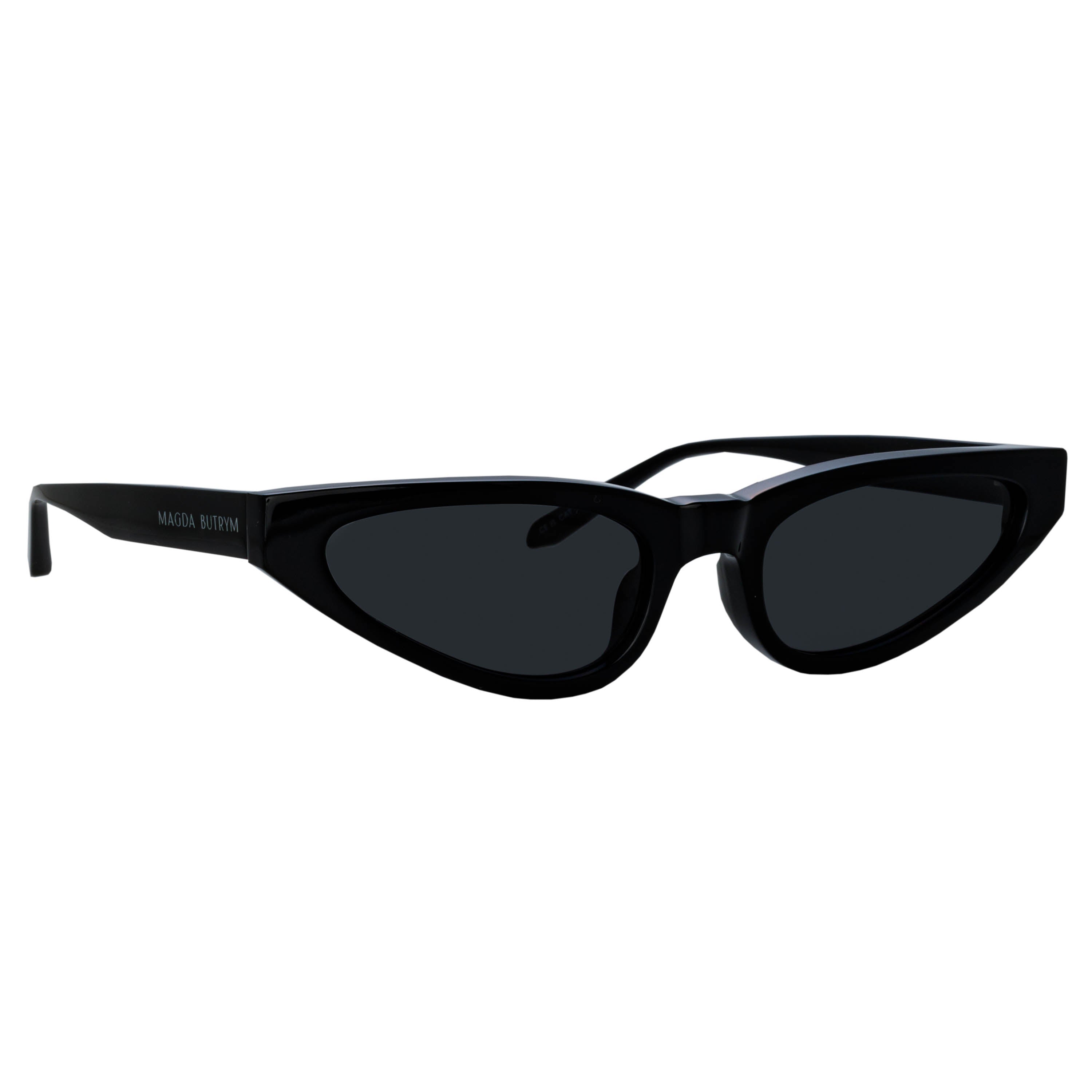 Slim Cat Eye Sunglasses in Black