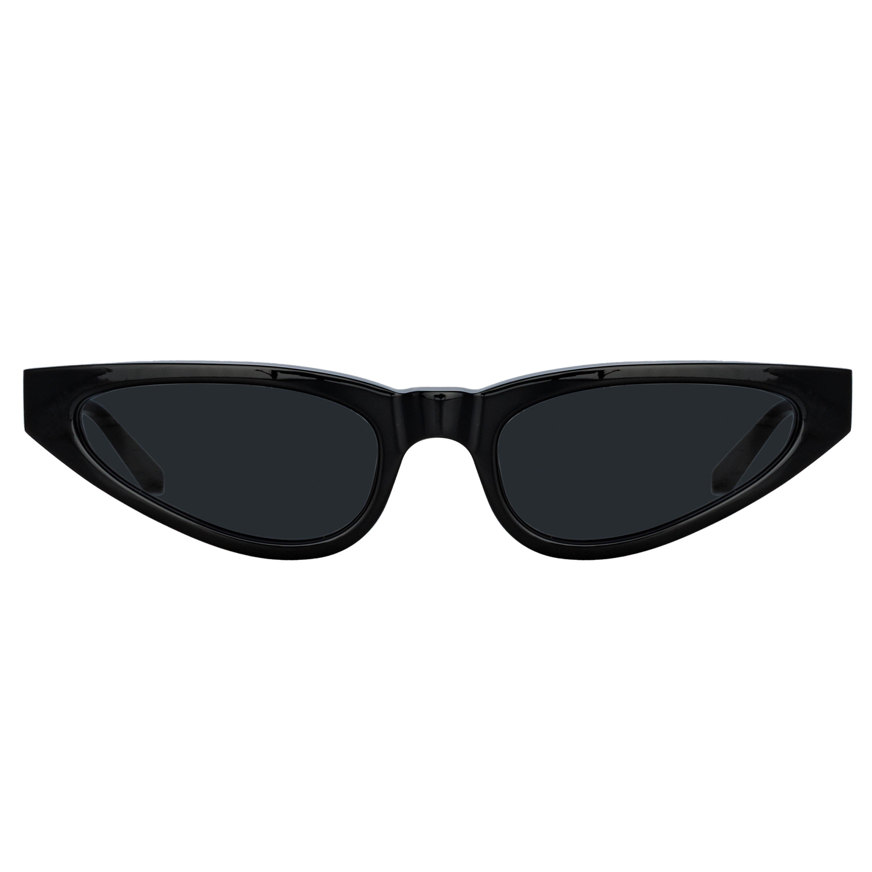 Slim Cat Eye Sunglasses in Black