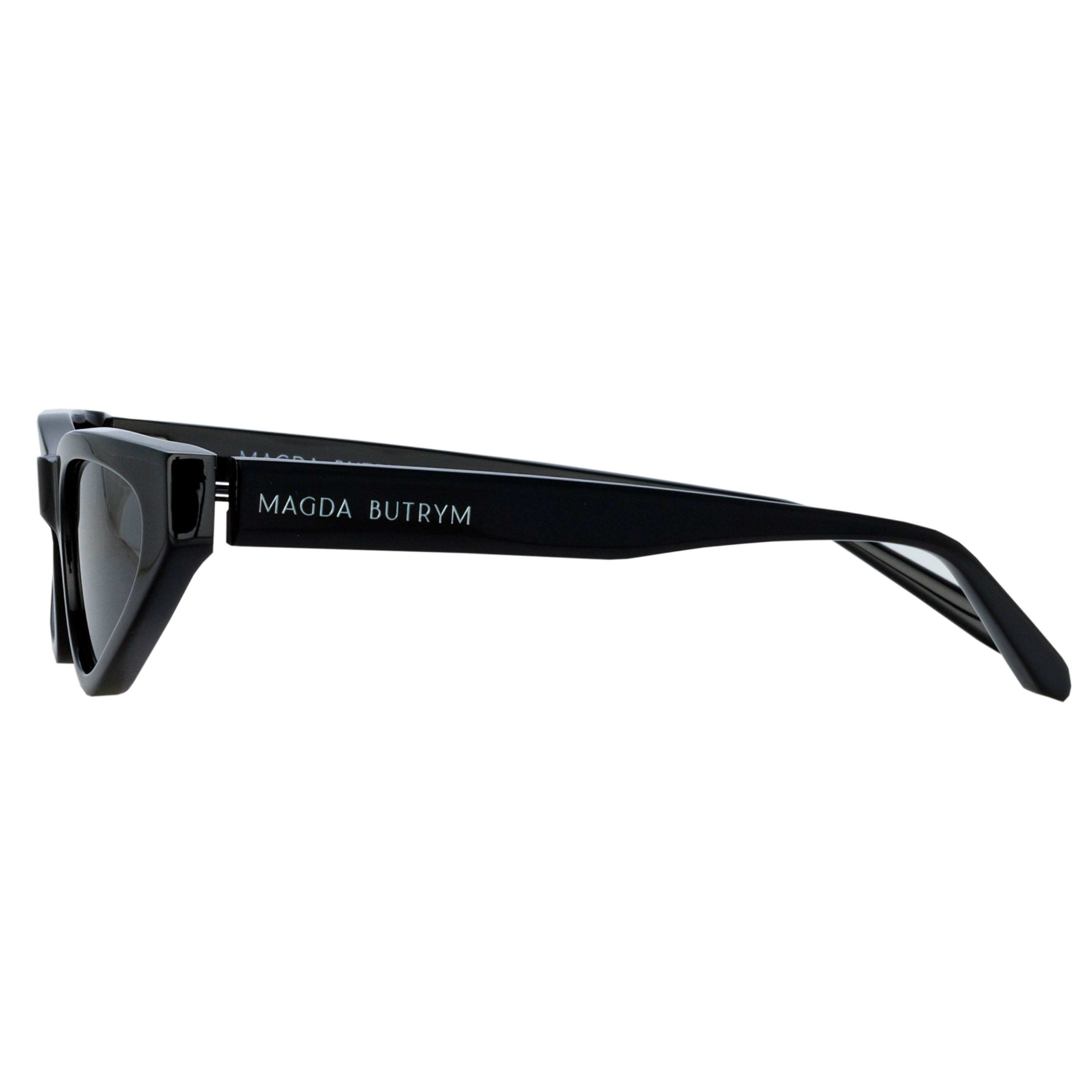 Slim Cat Eye Sunglasses in Black