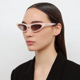 Slim Cat Eye Sunglasses in Peach